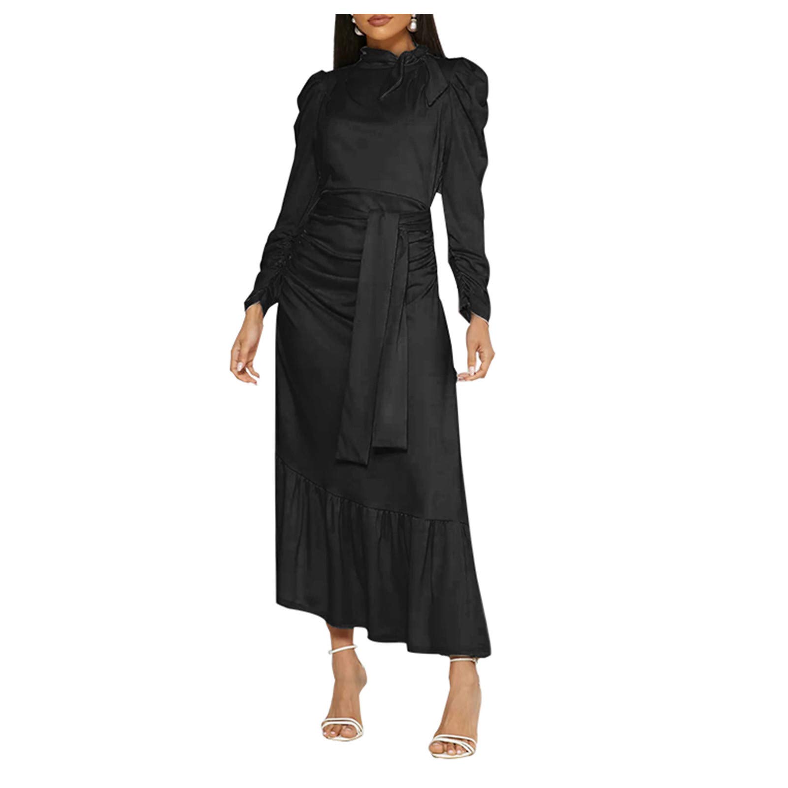 Elegant Sleeveless Flowy Easter Dress for Women - High Waist Cocktail Dress, Formal T-Shirt Dress, Harajuku Fashion - Perfect for Spring Parties, Church Events & Special Occasions