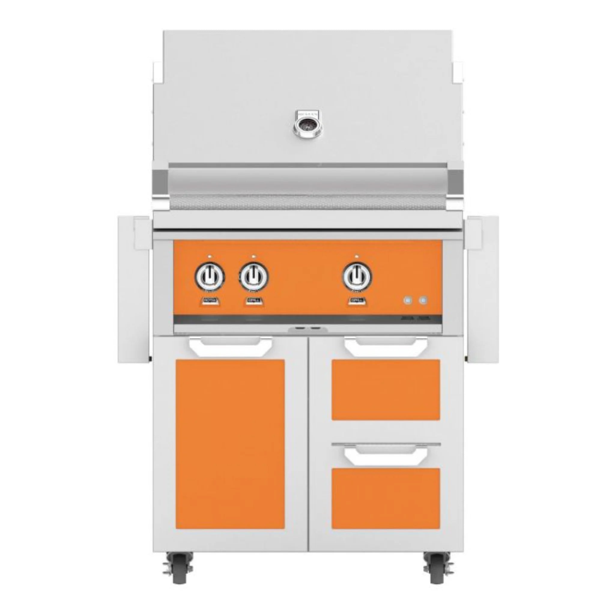 Hestan 30-Inch Freestanding Outdoor Grill with Door & Double Drawers - GBR30 GCR30 - Perfect for Backyard BBQs, Patio Cooking, and Outdoor Entertaining