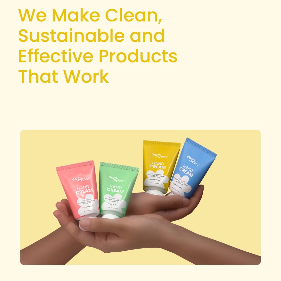 Earth Rhythm Hand Cream for Dry & Rough Hands - Intense Moisturizing Non-Greasy Formula with Ceramides, Shea Butter & Cacao Seed Butter - Fast Absorbing, Deep Hydration for Men & Women - 30ml - Perfect for Office, Travel & Daily Skincare Routine