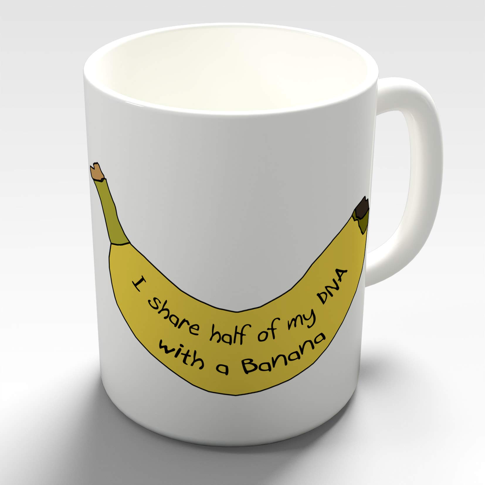 Funny DNA Banana Coffee Mug - 15 oz Unique Ceramic Cup for Coffee, Tea & Hot Drinks | Perfect Gift for Science Lovers & Biology Enthusiasts