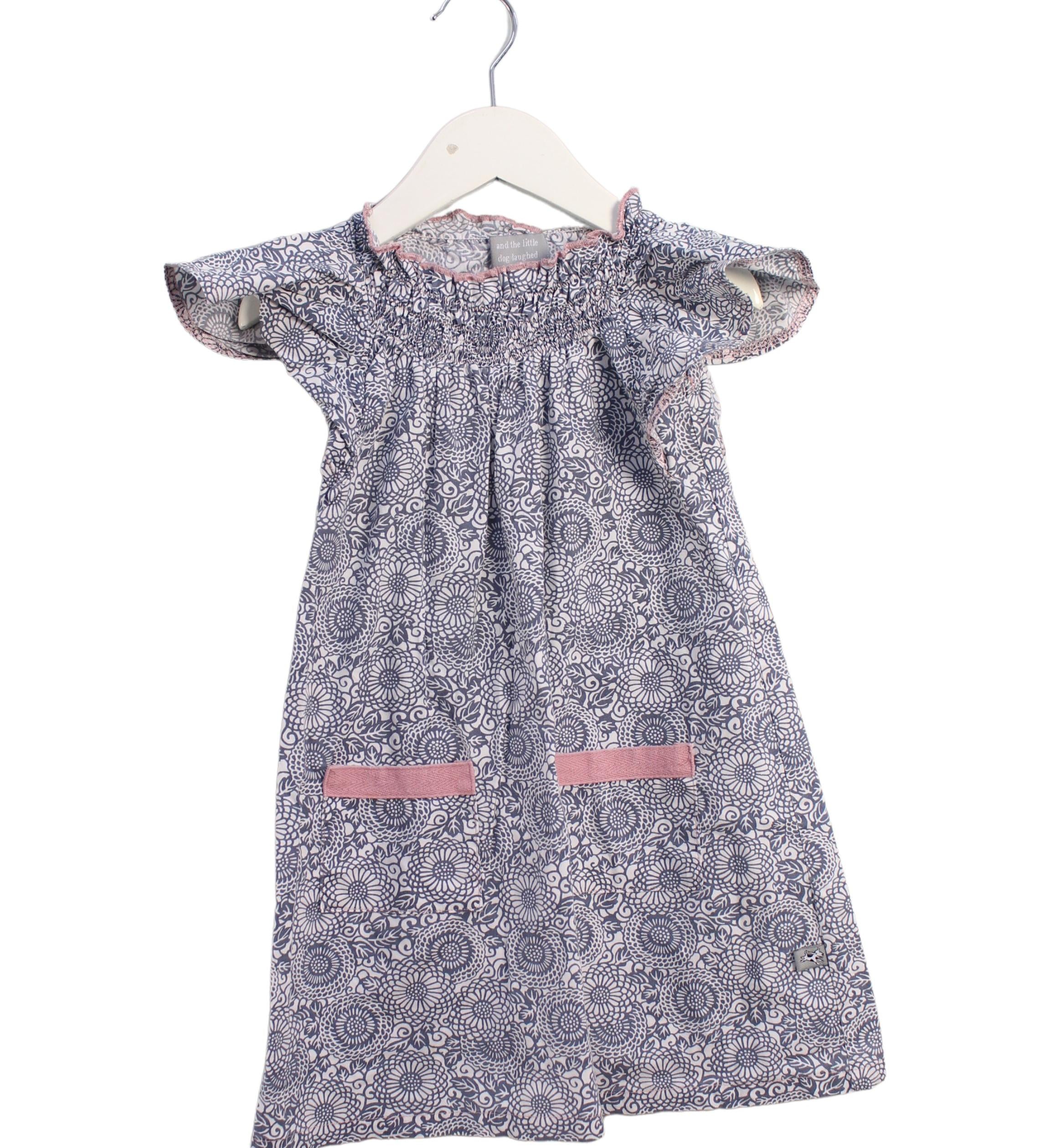 Cute Little Dog Print Short Sleeve Dress for Toddlers 3T-4T - Perfect for Playdates & Summer Outfits