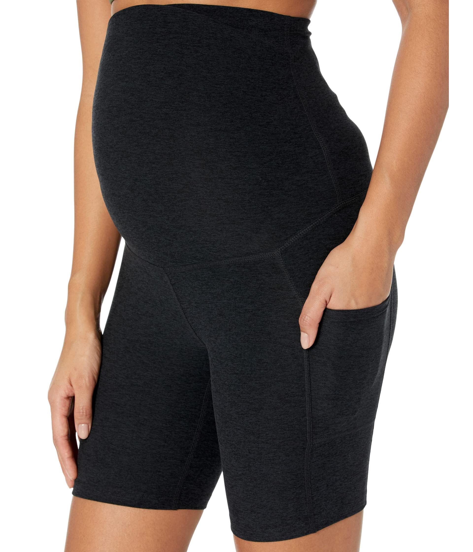 Beyond Yoga Spacedye Maternity Bike Shorts with Pockets - Comfortable & Stretchy for Pregnancy Workouts, Running, Yoga & Lounge Wear