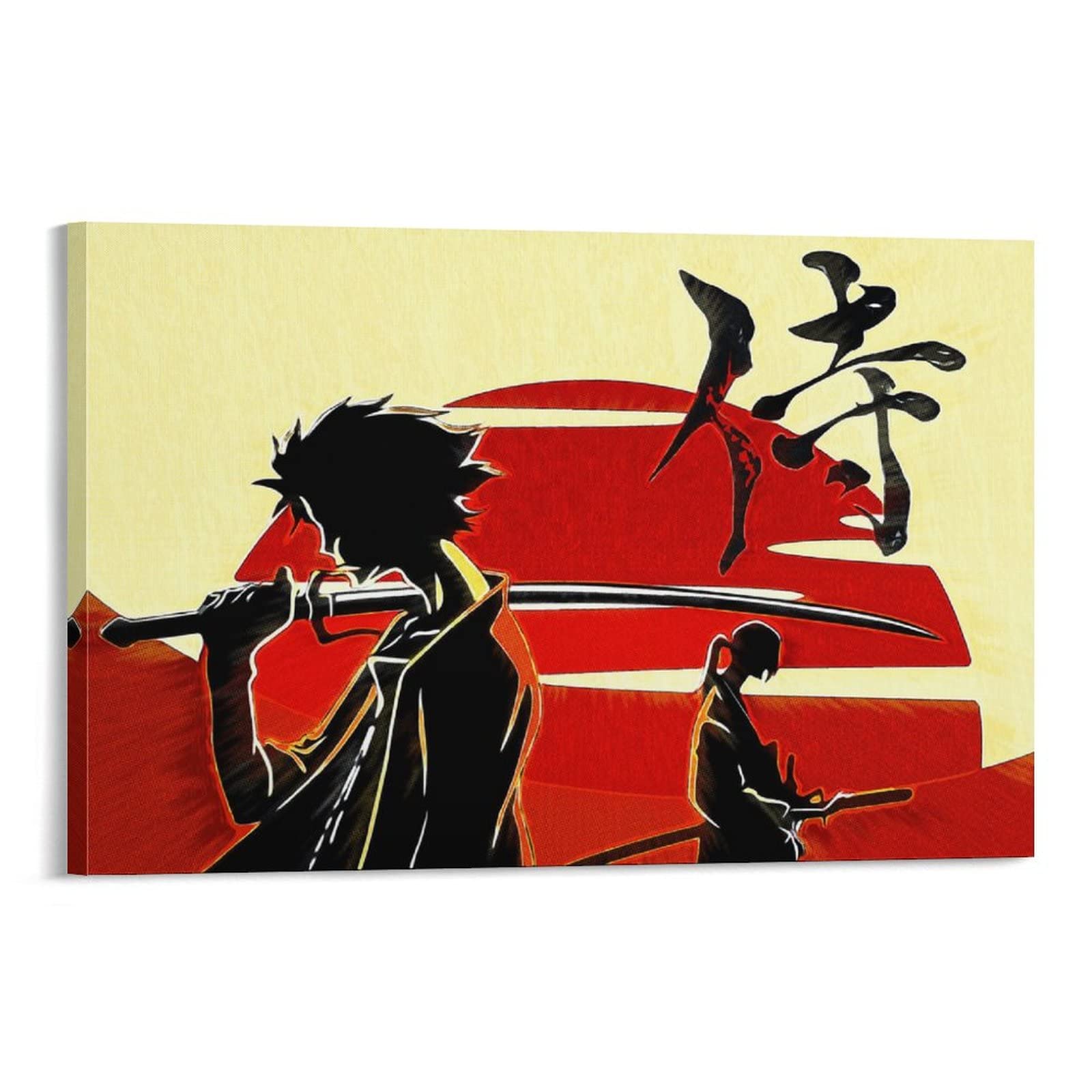Anime Samurai Champloo Wall Art Poster - 24x36 Inch (60x90cm) Canvas Painting for Living Room & Bedroom Decor - Perfect for Anime Fans & Japanese Culture Enthusiasts