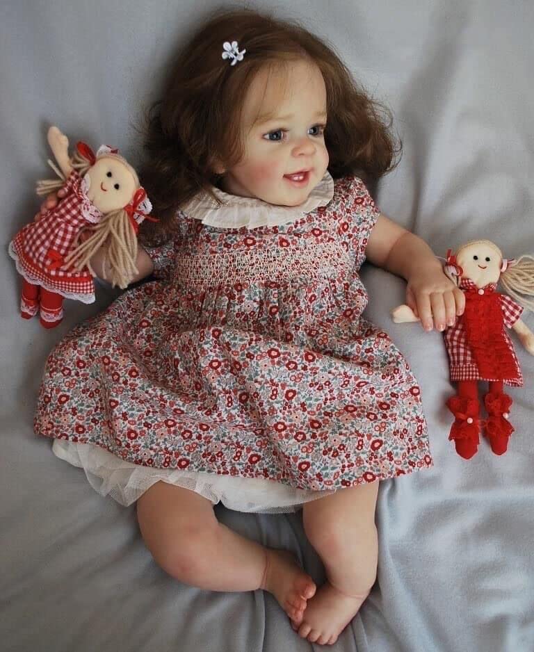 23 Inch Realistic Silicone Reborn Baby Doll - Lifelike Newborn Toddler Girl Toy for Kids Age 3+ | Perfect for Role Play, Gift Giving & Collectors