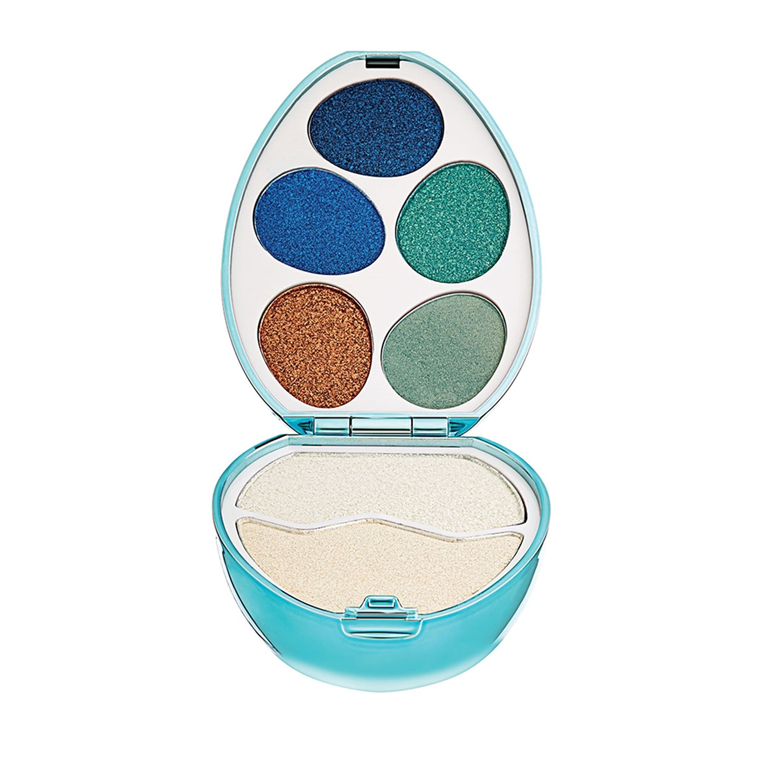 I Heart Revolution Surprise Mermaid Egg Highlighter & Eyeshadow Palette - Shimmering Makeup for Party, Cosplay & Festive Occasions