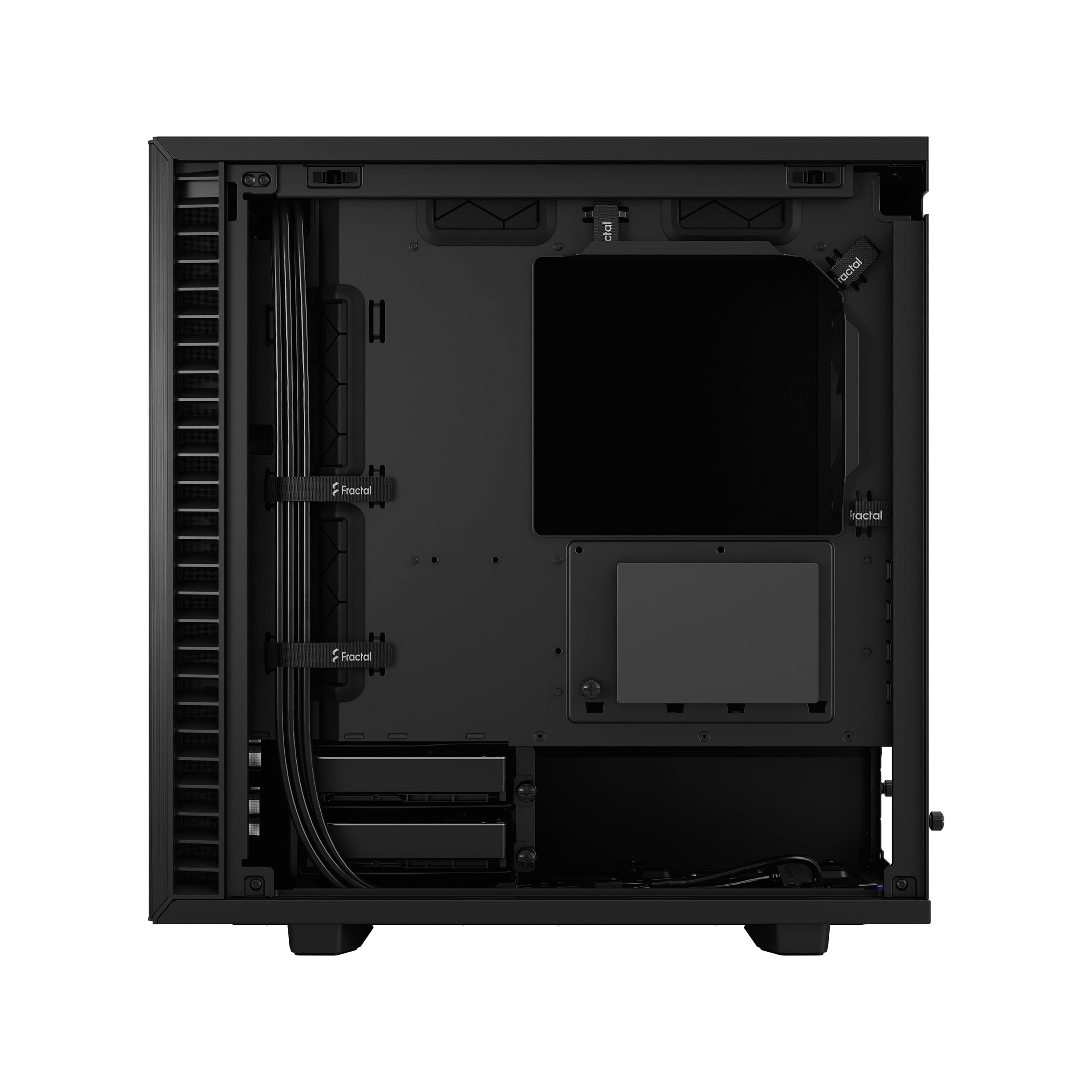 Fractal Design Define 7 Mini Black Micro ATX PC Case - Brushed Aluminum/Steel, Silent Mini Tower Computer Chassis for Home/Office/Gaming Workstation