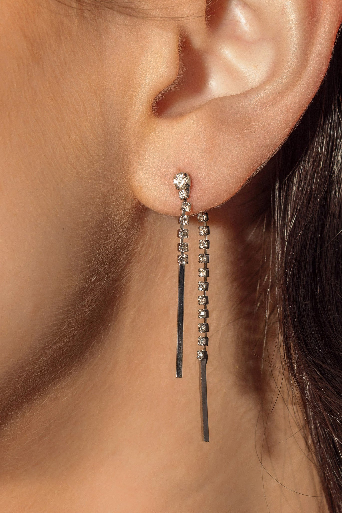 Dangling Front and Back Earrings for Women - Trendy Drop Earrings with Unique Double-Sided Design - Perfect for Parties, Weddings & Everyday Wear