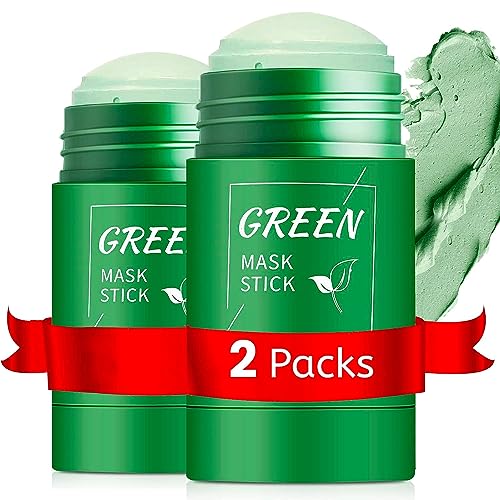 NS Creation Green Tea Face Mask Stick - Purifying, Anti-Acne, Oil Control & Blackhead Removal for Men & Women (2-Pack) | Perfect for Deep Cleansing & Pore Refining in Daily Skincare Routine