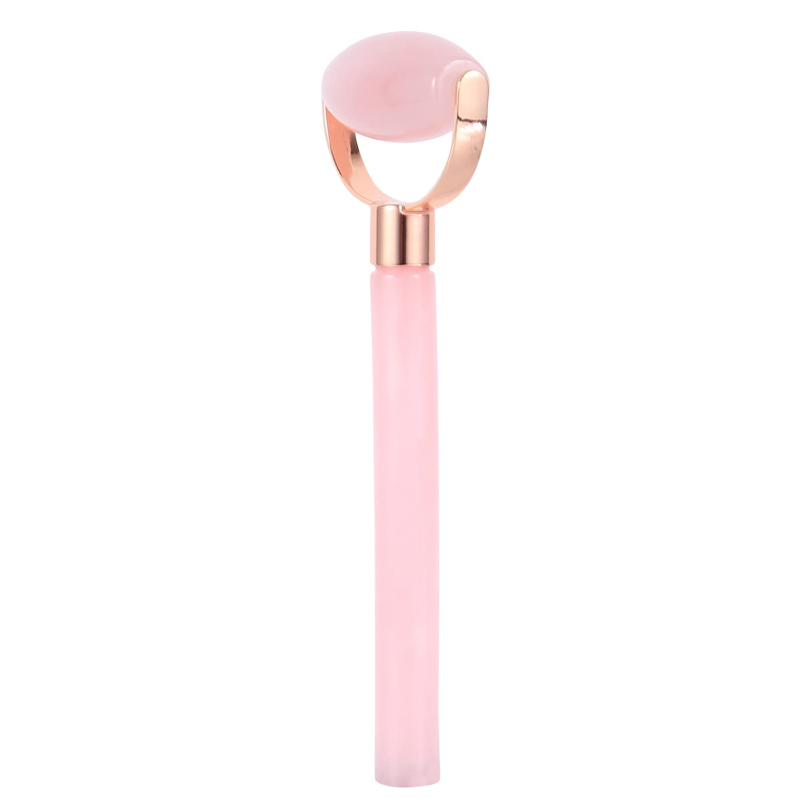 FOMIYES Pink Crystal Jade Massage Stick & Rose Quartz Face Roller - Gua Sha Skin Care Tool for Face, Body & Eye Massage - Reduce Wrinkles & Puffiness, Improve Skin Tone & Relaxation - Perfect for Home Spa & Self-Care Routine