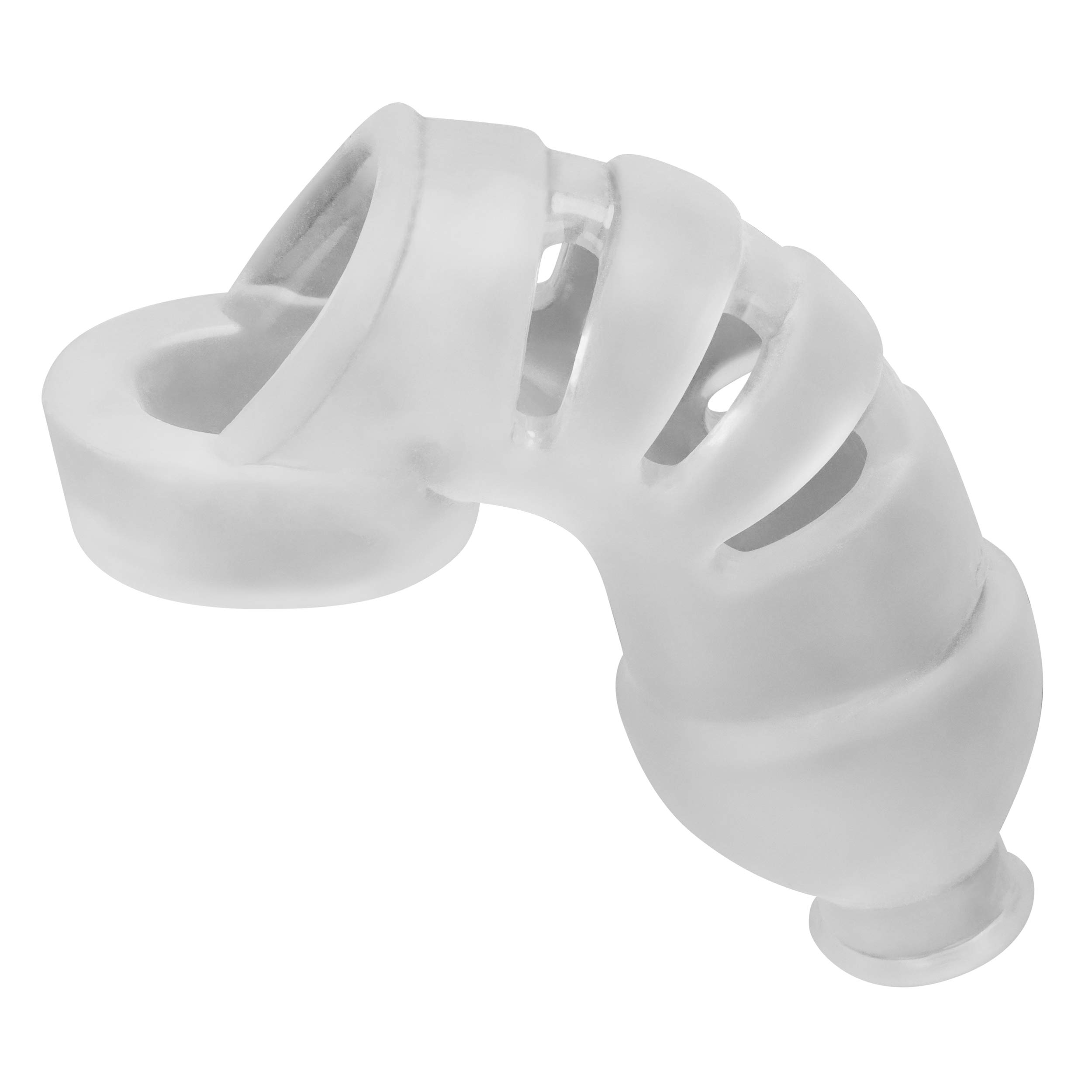 Hunkyjunk Lockdown Chastity Cage - Ice Series 70514 | Secure & Comfortable Male Chastity Device for BDSM, Couples Play & Long-Term Wear