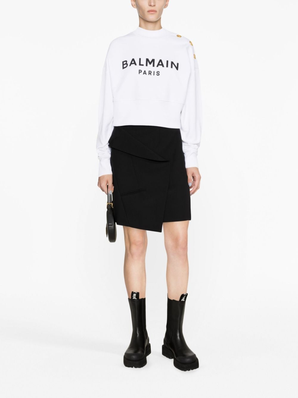 Balmain Women's White Cashmere Sweater - Soft Luxury Knitwear for Fall & Winter | Perfect for Office, Parties & Casual Outfits