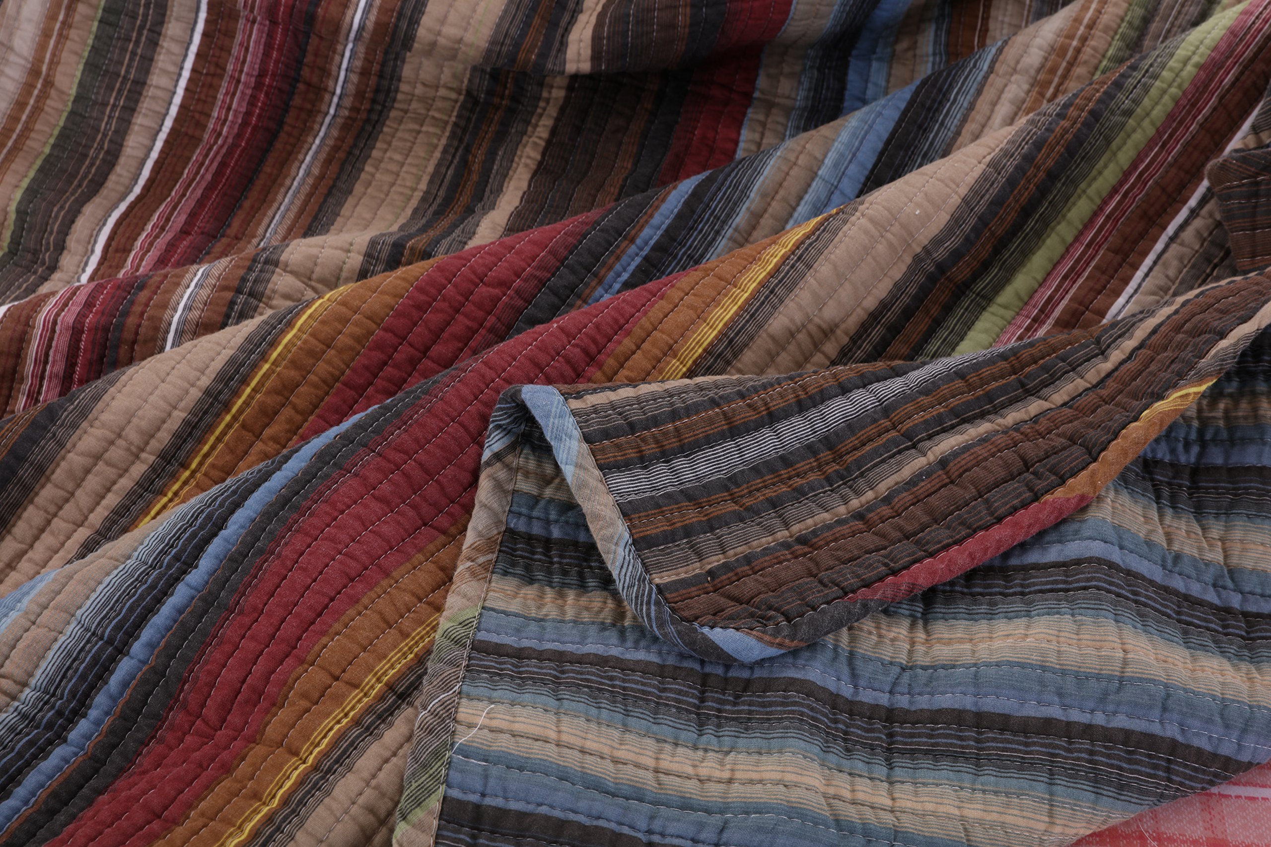 Greenland Home Durango 100% Cotton Reversible Quilt Set - 2-Piece Twin/XL Size, Earth Tones - Soft & Breathable Bedding for Cozy Comfort - Perfect for Guest Rooms, Dorms, and Everyday Use