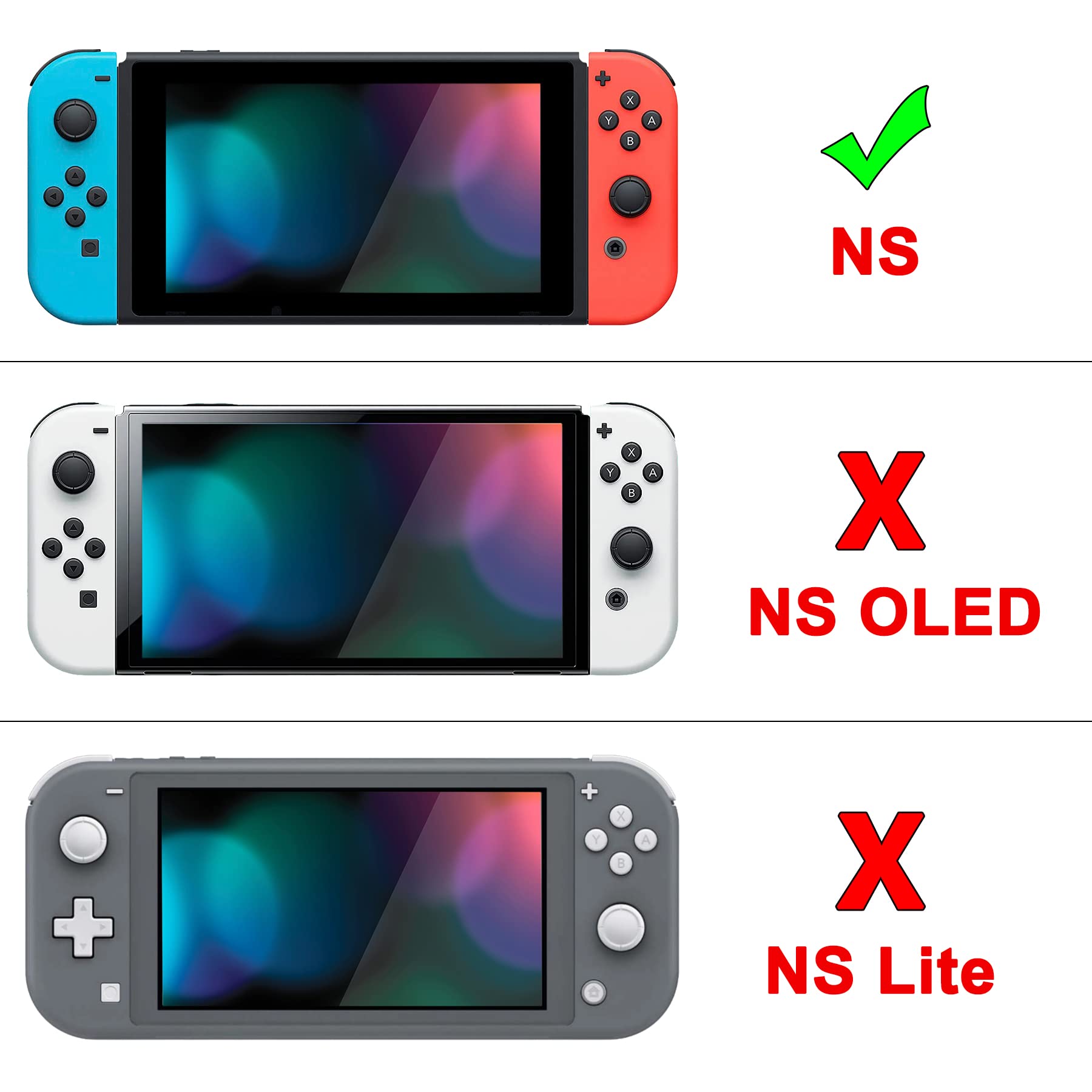 eXtremeRate PlayVital Protective Hard Shell Case Cover for Nintendo Switch - Shock-Absorbent Anti-Scratch Dockable Durable Gaming Accessory (Dark Grayish Violet) - Perfect for Travel, Home Gaming & Switch Protection