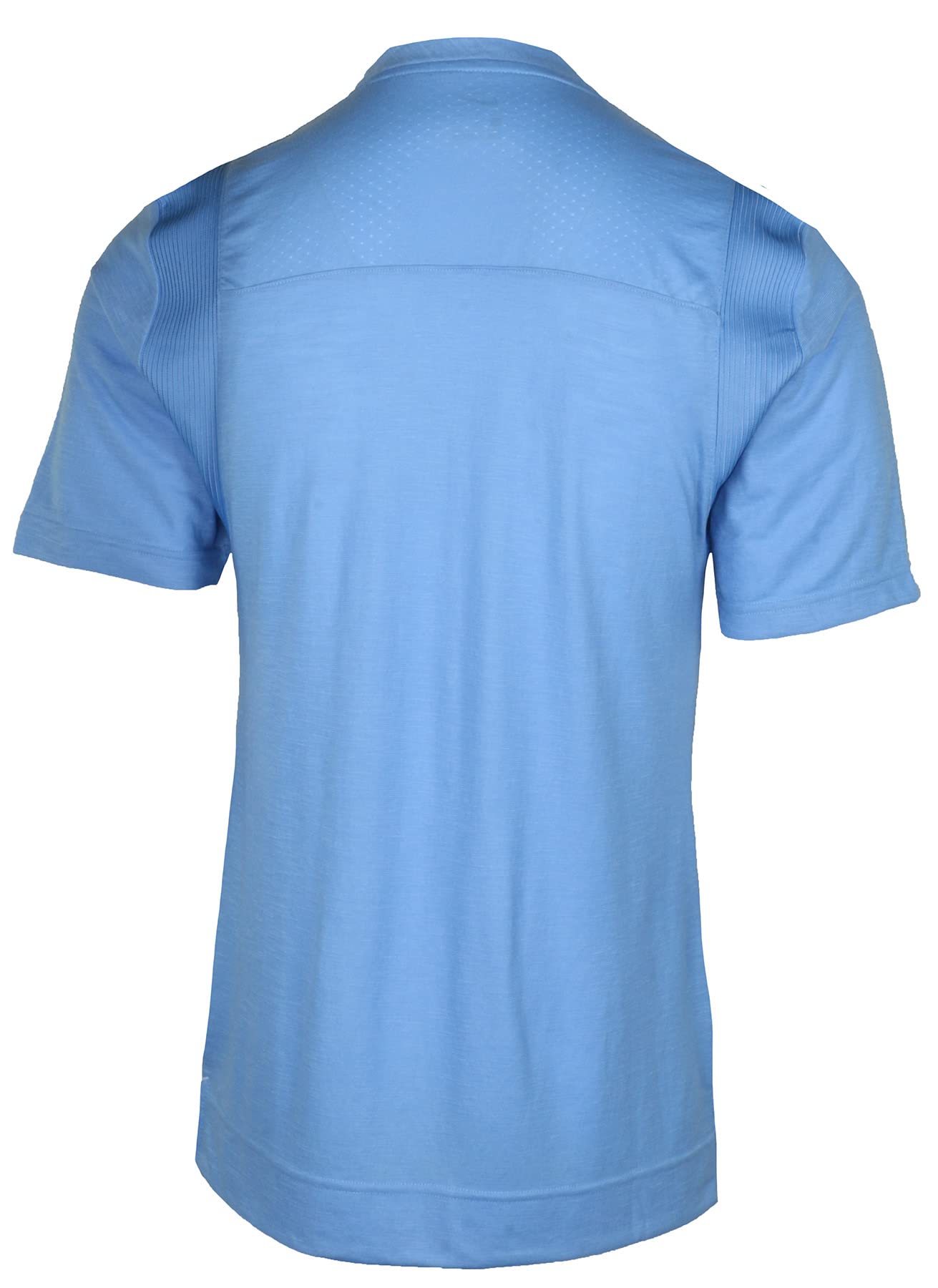 Nike Men's Top Player UV Training Short Sleeve Shirt - Moisture Wicking, UPF Sun Protection, Athletic Performance - Blue, Large - Perfect for Gym Workouts, Running & Outdoor Sports