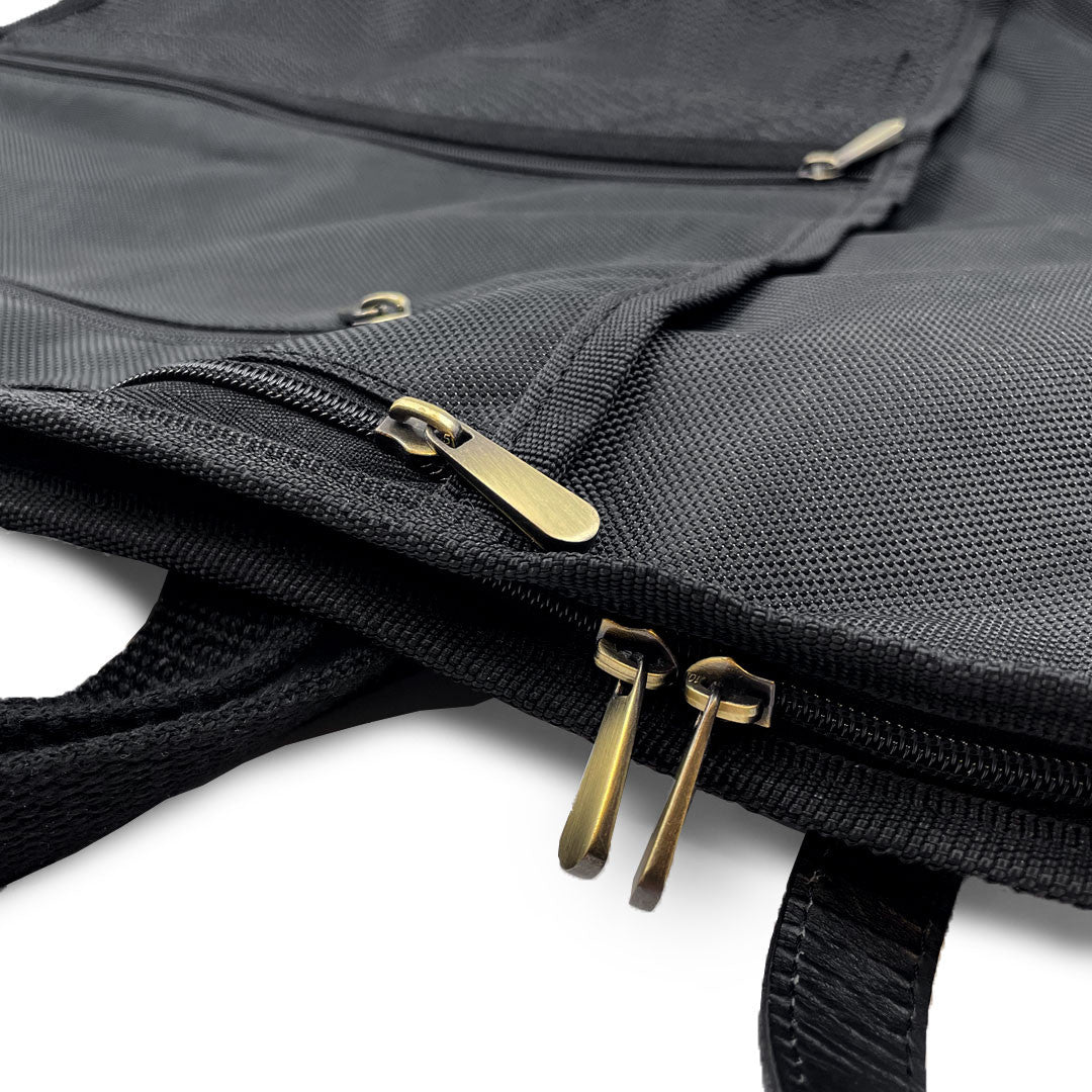 Premium Black Waxed Canvas Knife Roll - 8 Slot Knife Storage Bag with Adjustable Shoulder Strap | Perfect for Chefs, Butchers & Outdoor Cooking Enthusiasts