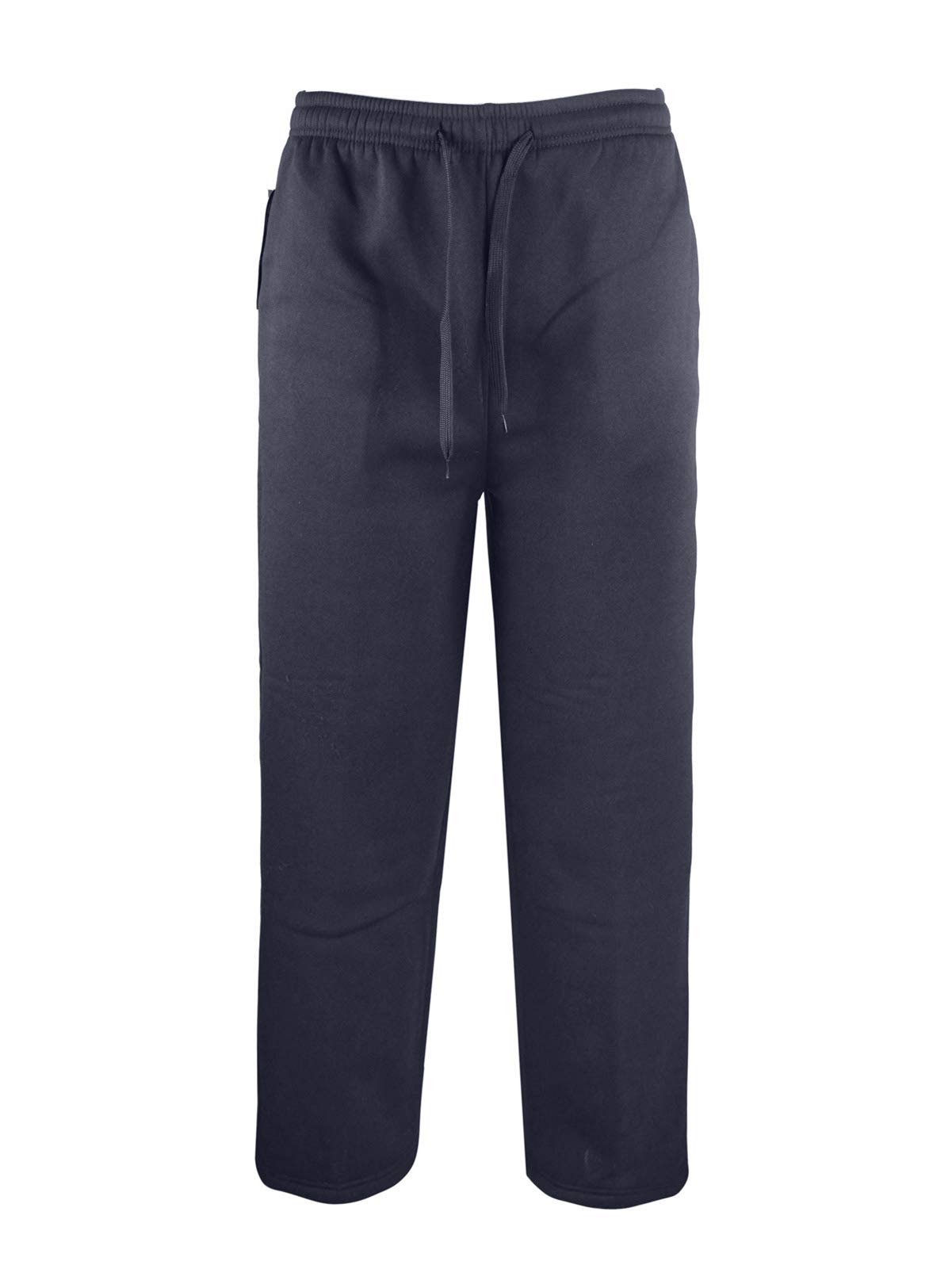 Men's Fleece Sweatpants - Soft Athletic Jogger Pants with Side Pockets for Casual Wear, Gym & Lounge - Comfortable Winter Workout & Relaxation Pants