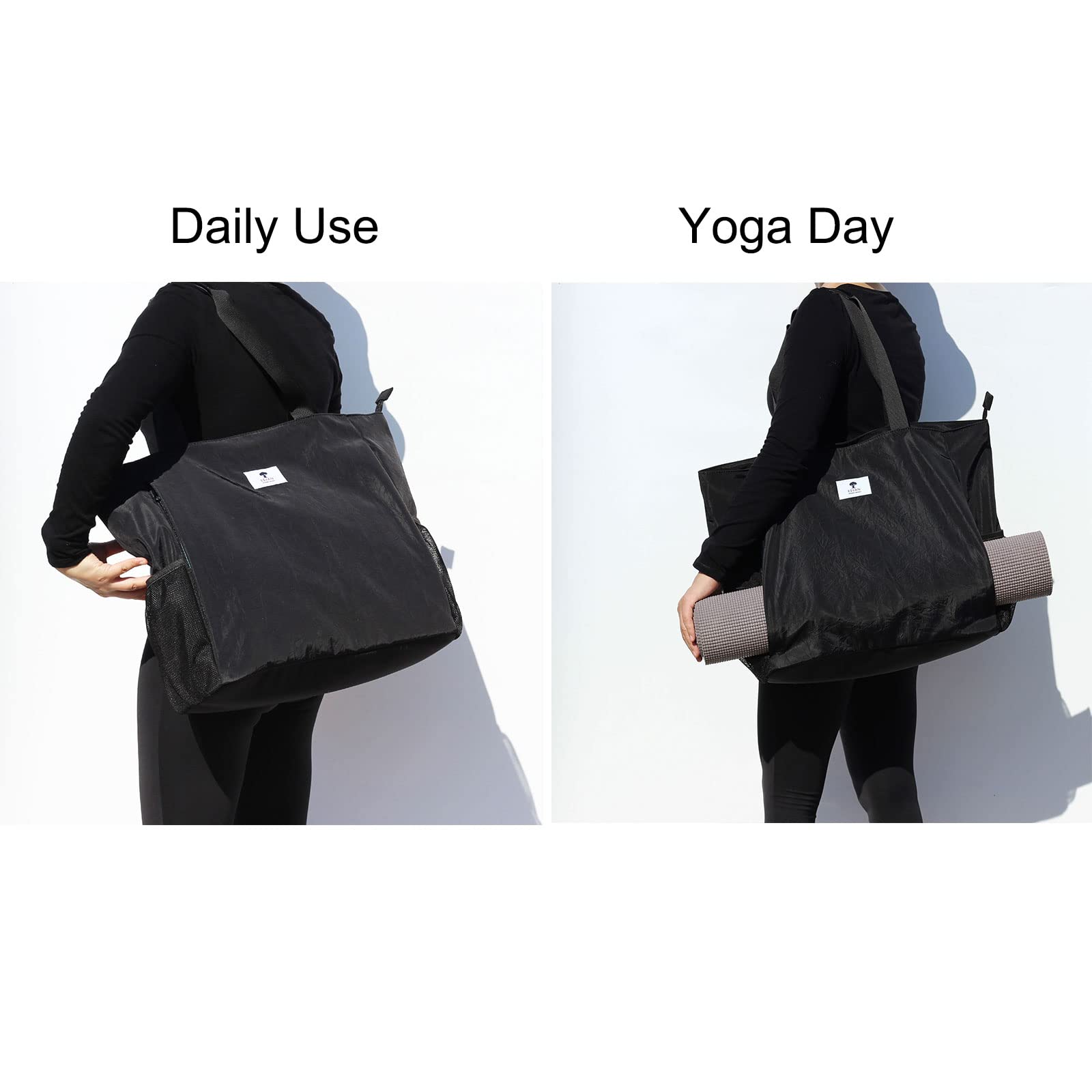 ESVAN Yoga Mat Bag - Premium Tote Carrier with Shoulder Strap for Yoga, Pilates, Gym, Travel & Beach - Perfect for Office, Workouts & Outdoor Activities