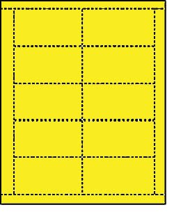 500 Label Outfitters® Bright Solar Yellow Laser & Inkjet Printer Business Cards - 50 Sheets (10 Cards/Sheet) - Perfect for Networking Events, Office Supplies & Professional Branding