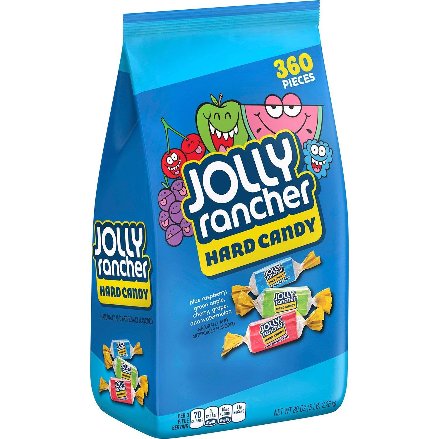Jolly Rancher Hard Candy Assorted Flavors - 5 Pound Bulk Bag (3 Pack) | Party Favors, Halloween Treats & Office Snacks