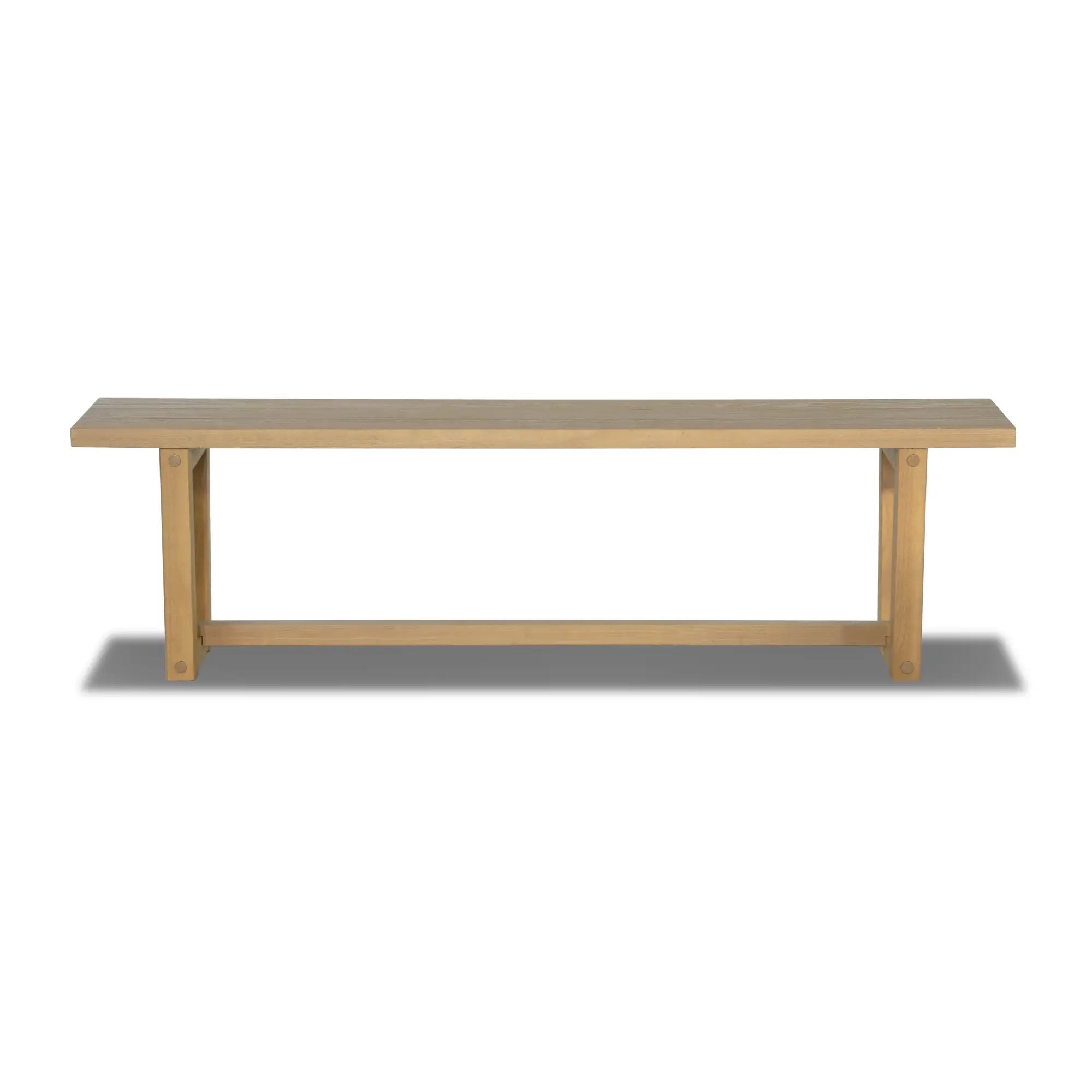 Solid Wood Bench - Cascais Style Handcrafted Wooden Bench for Patio, Garden, or Entryway - Durable & Weather-Resistant Outdoor Seating