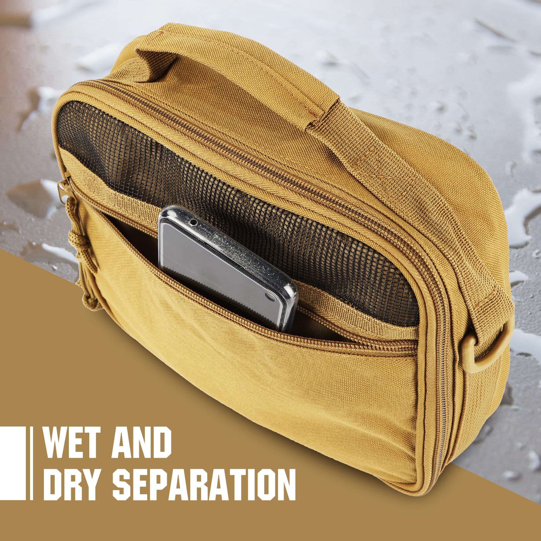 **Premium Hanging Travel Toiletry Bag for Men – Large Capacity Water-Resistant Dopp Kit, Durable Bathroom Organizer & Shaving Bag – Ideal for Gym, Camping, Business Trips & Travel Accessories**
