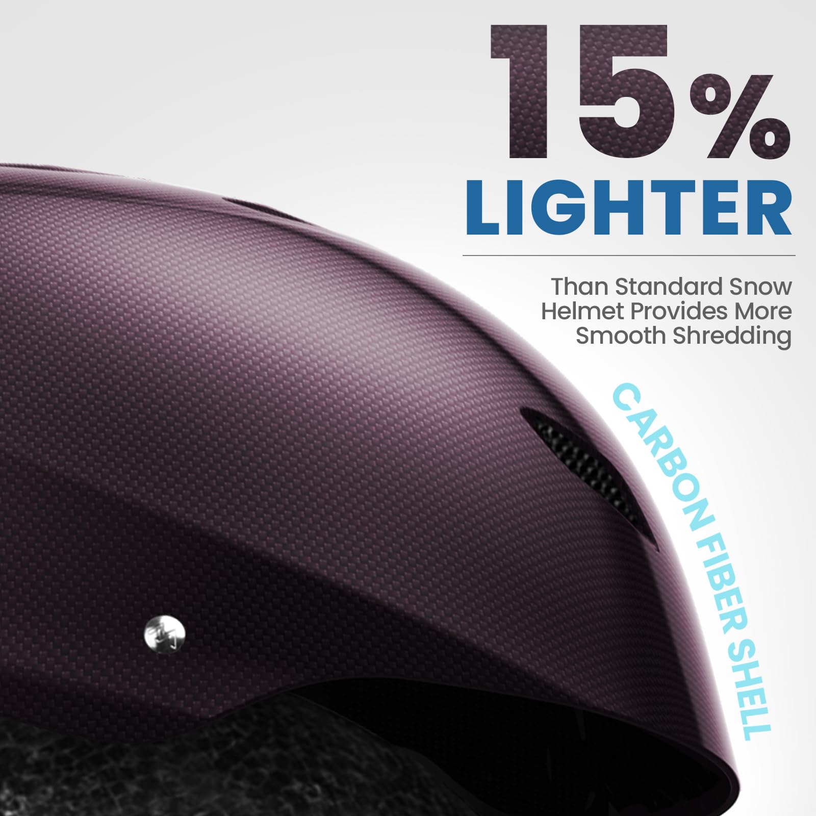 OutdoorMaster Kelvin Carbon Fiber Ski Helmet - Lightweight Snowboard Helmet for Men, Women & Youth - Perfect for Skiing, Snowboarding & Winter Sports