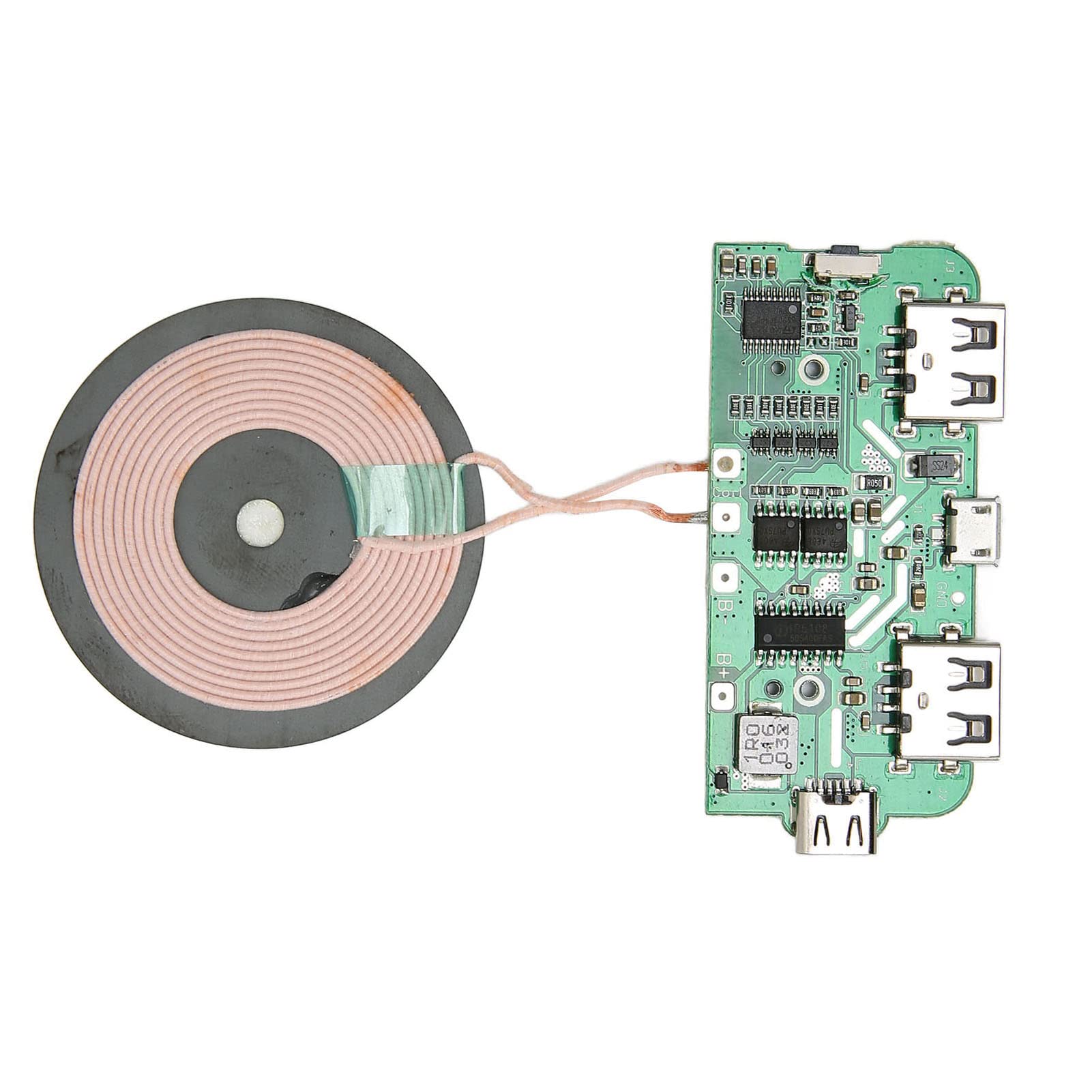 Jopwkuin 5W Universal Wireless Charger PCBA Circuit Board - Plug and Play DIY Charging Coil for Phones | Home Office Car Charging Station Accessory