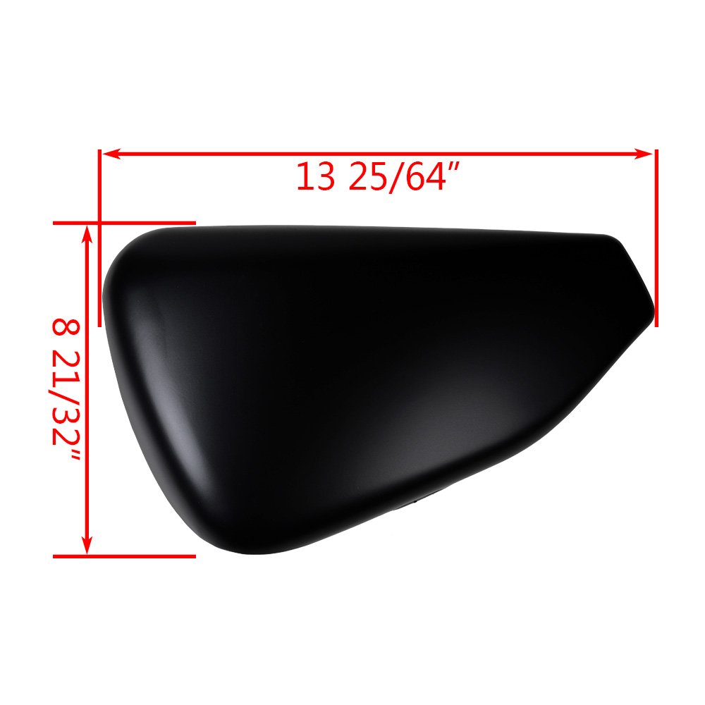 **Astra Depot Matte Black Left Side Battery Cover & Motorcycle Solo Saddle Bag Pannier Set - Compatible with 2014-2022 Harley Sportster XL 1200 & 883 - Perfect for Storage & Long Rides**