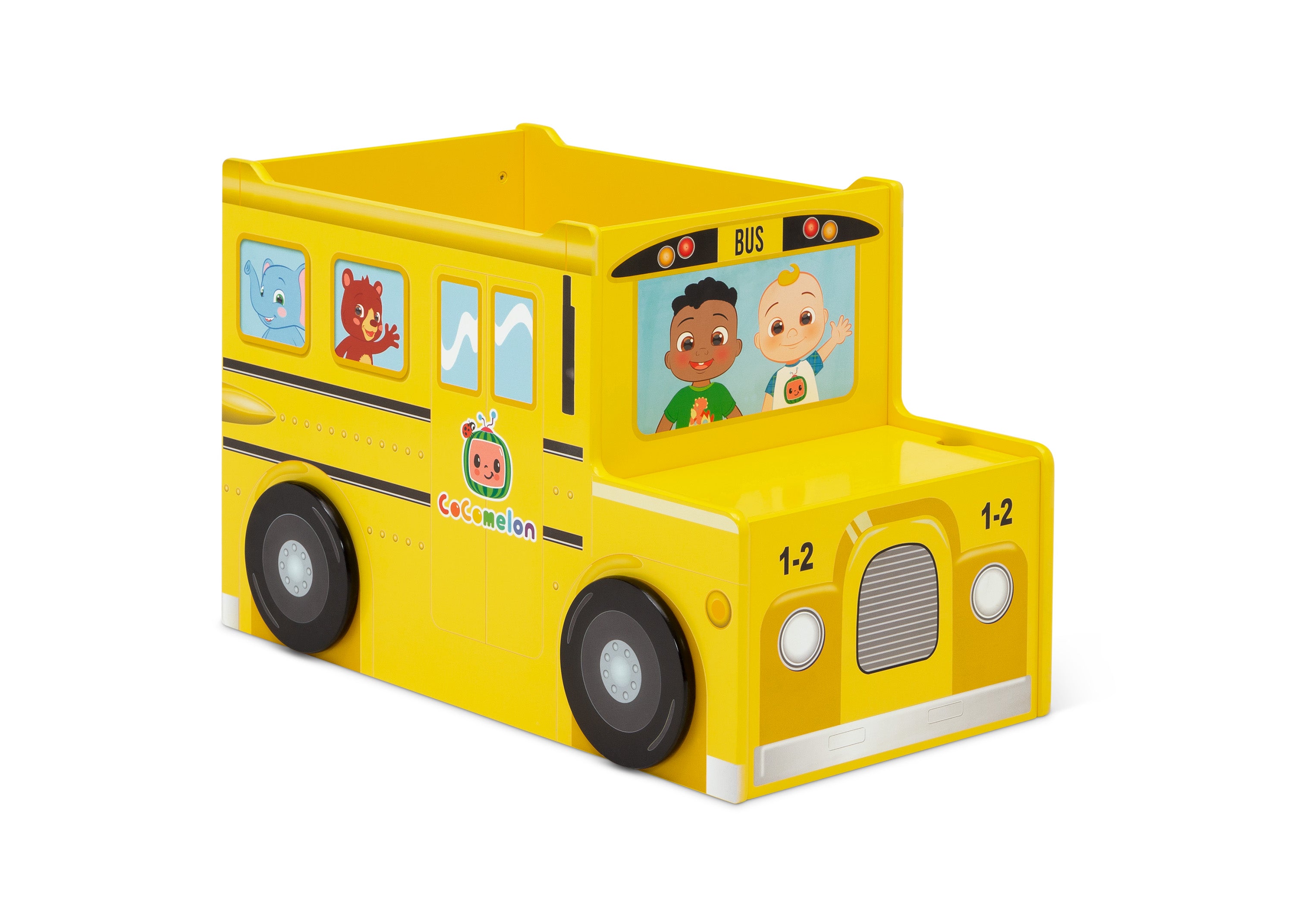 CoComelon School Bus Toy Box - Interactive Learning Toy for Kids with Storage | Perfect for Playtime, Travel & Classroom Activities