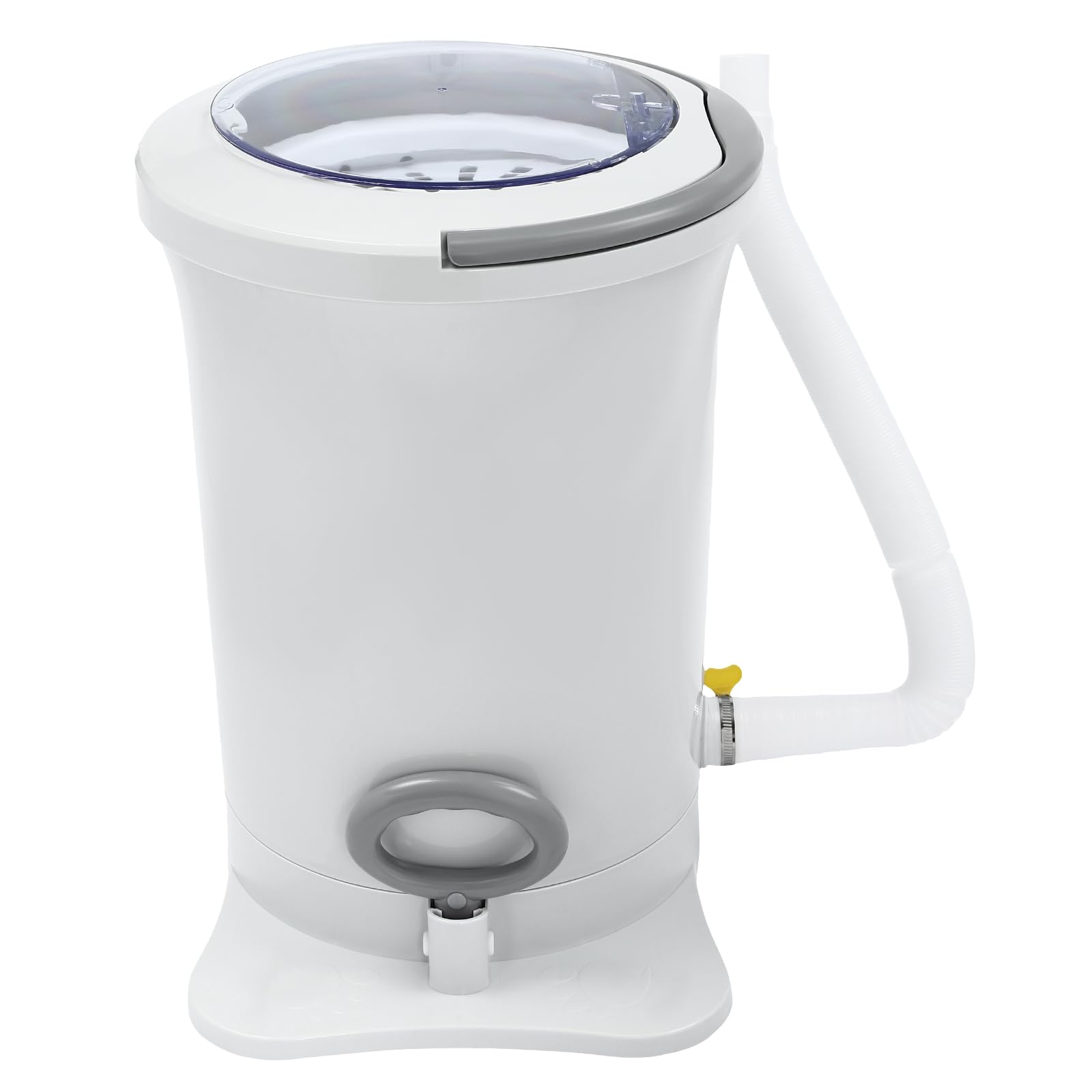 3 Gallon Manual Spin Dryer - Portable Non-Electric Clothes Dehydrator for RV, Camping, Apartment & Dorm | Compact Laundry Solution for Small Spaces (White) - Perfect for Travel, Emergency Use & Off-Grid Living