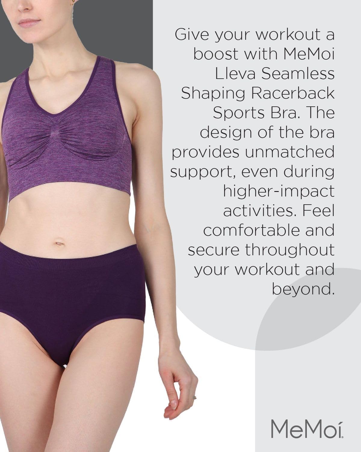 SlimMe Women's Racerback Seamless Sports Bra - Comfortable Compression Workout Bra for Running, Yoga & Gym - Sizes Small to 2X