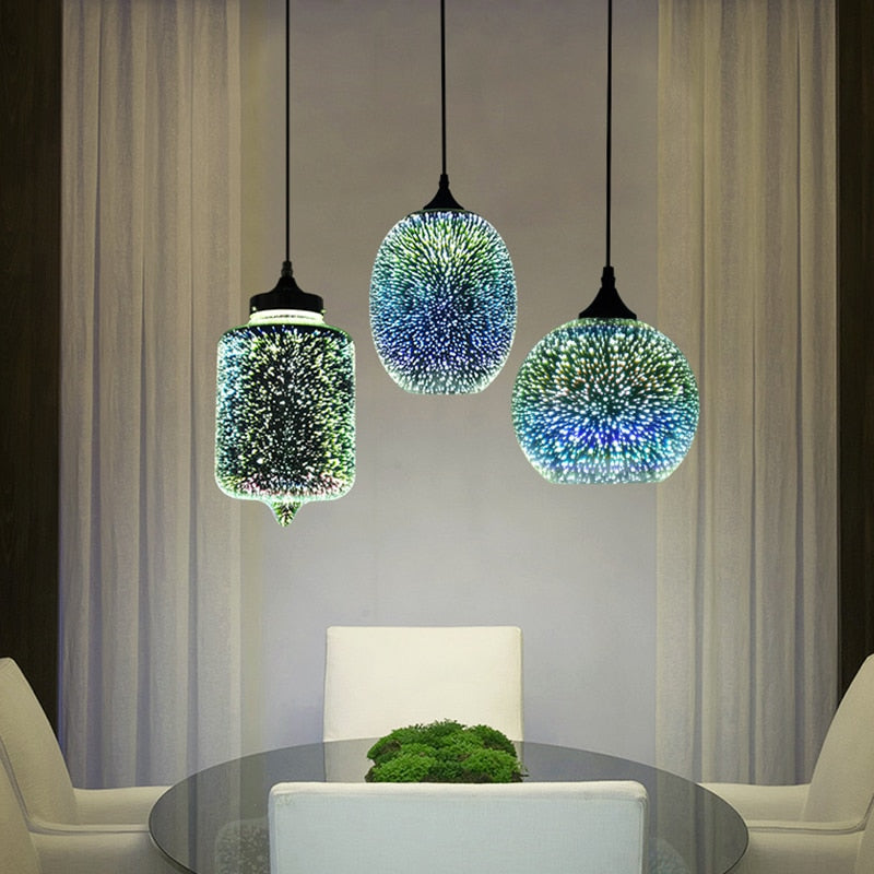 Celestial Starry Sky Hanging Glass Chandelier - Elegant Ceiling Light Fixture for Bedroom, Dining Room & Living Room Decoration - Perfect for Home, Wedding & Romantic Ambiance Lighting