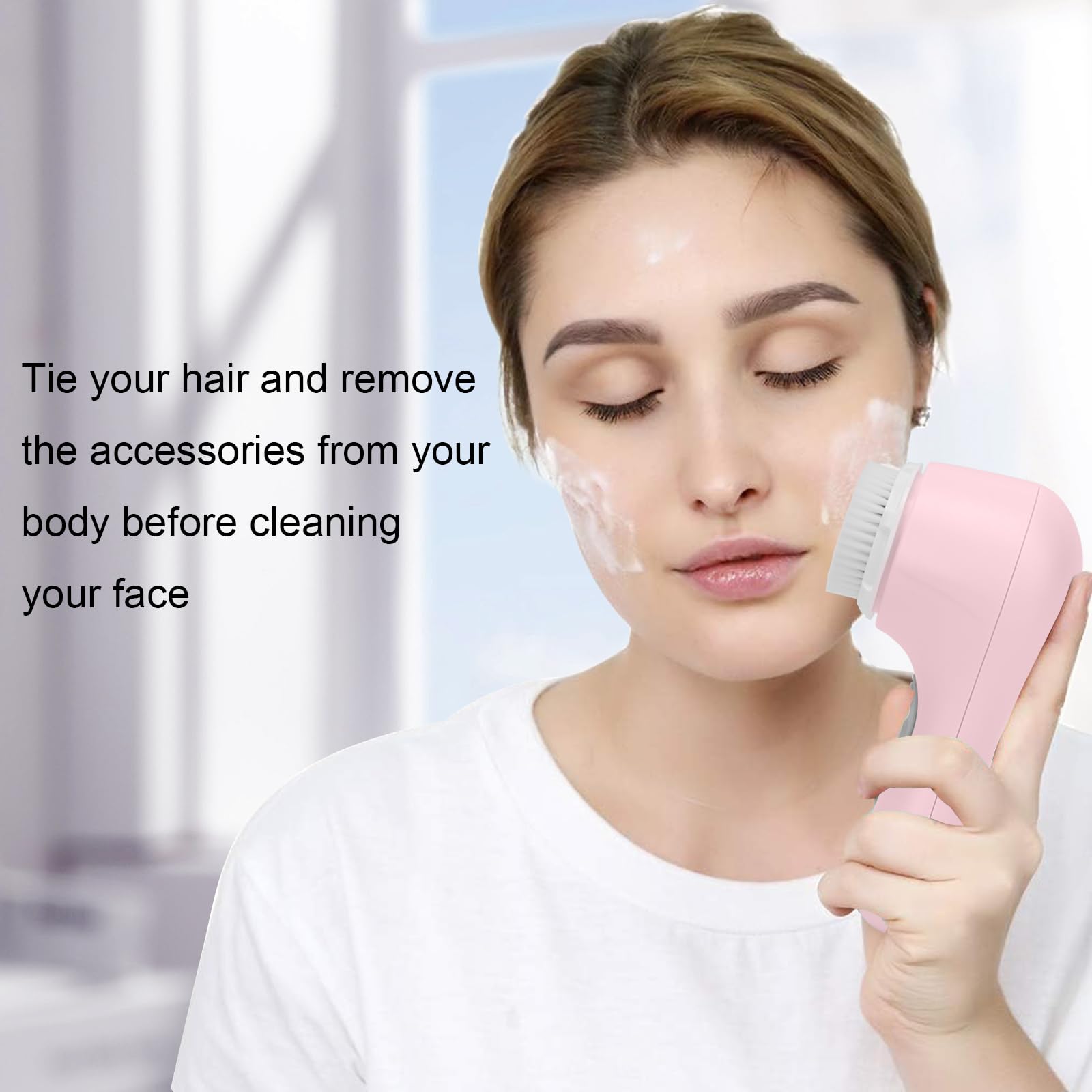 Mia 2 Acoustic Wave Facial Cleansing Brush - Pink | Deep Pore Cleaner for Glowing Skin | Perfect for Daily Skincare & Makeup Removal