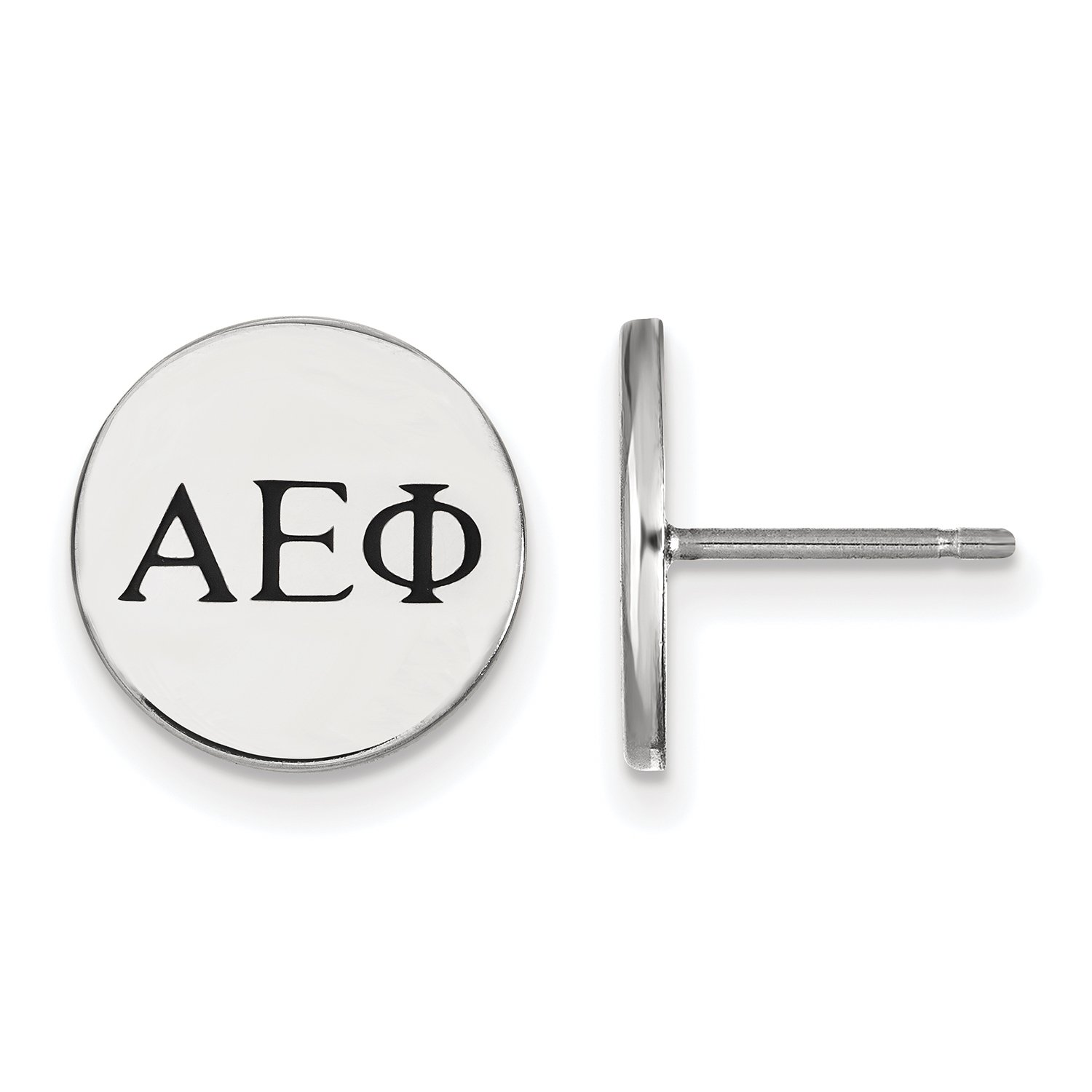 Sterling Silver Alpha Epsilon Phi Enameled Post Earrings - Sorority Jewelry for Greek Life, Sisterhood Gifts, College Events & Formal Occasions