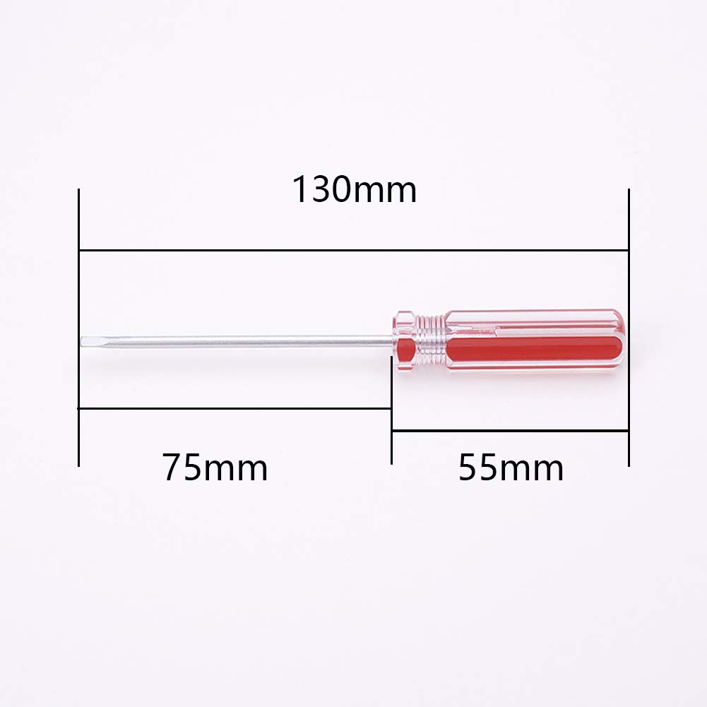 Utoolmart 6-Piece Magnetic Triangle Screwdriver Set - 2.0mm Triangle Head Tip, 75mm 45# Steel Shaft with 55mm Ergonomic Plastic Handle | Ideal for Electronics Repair, Home Improvement & DIY Crafts