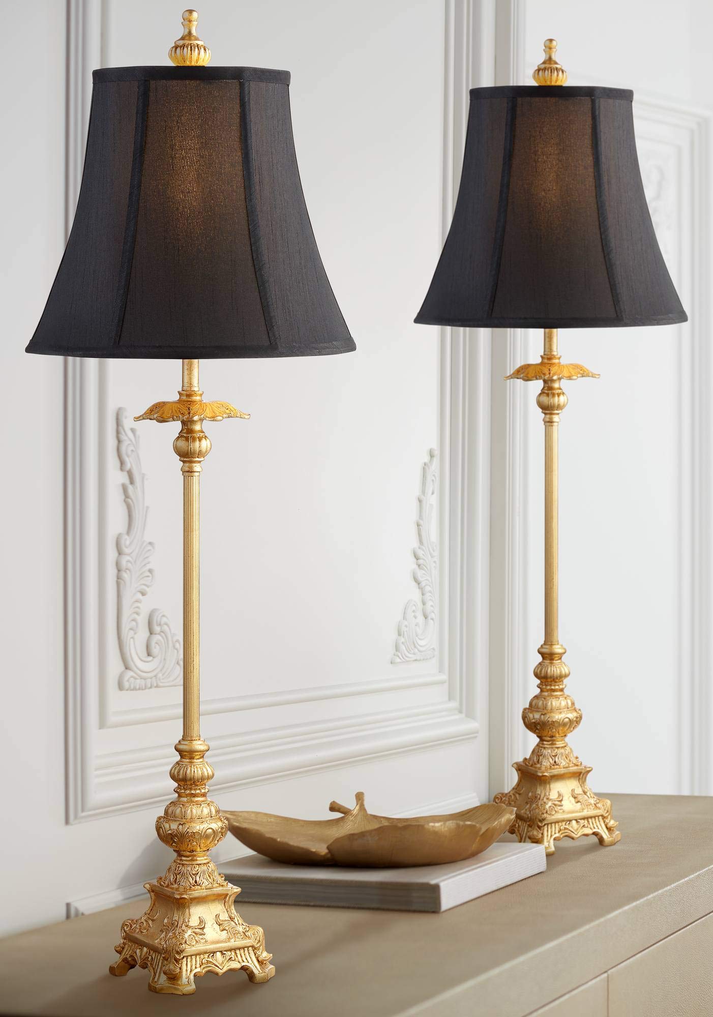 Regency Hill Juliette Traditional French Country Buffet Table Lamps - 36.5