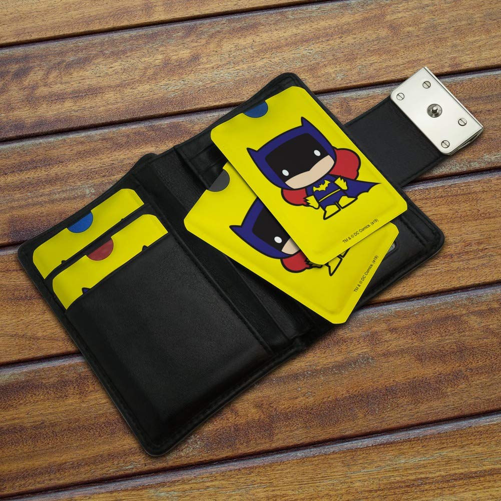Batman & Batgirl Cute Chibi RFID Blocking Credit Card Holder Set of 4 - Protect Cards from Skimming - Perfect for Wallets, Purses & Travel Security