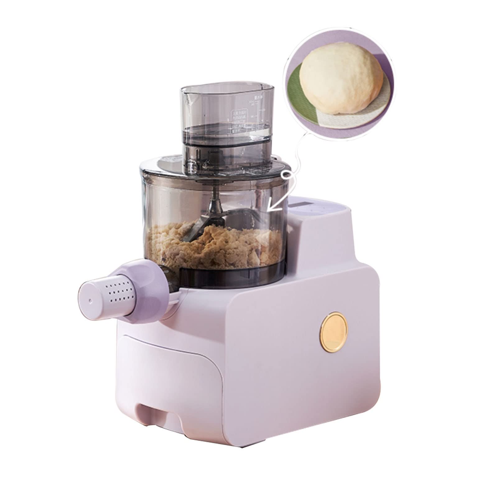 Electric Pasta Maker Machine - Automatic 2-in-1 Noodle & Dough Kneader with 9 Pasta Shapes (Spaghetti, Fettuccine, Penne, Macaroni) - Purple | Perfect for Italian Cooking, Family Dinners & Homemade Pasta Lovers