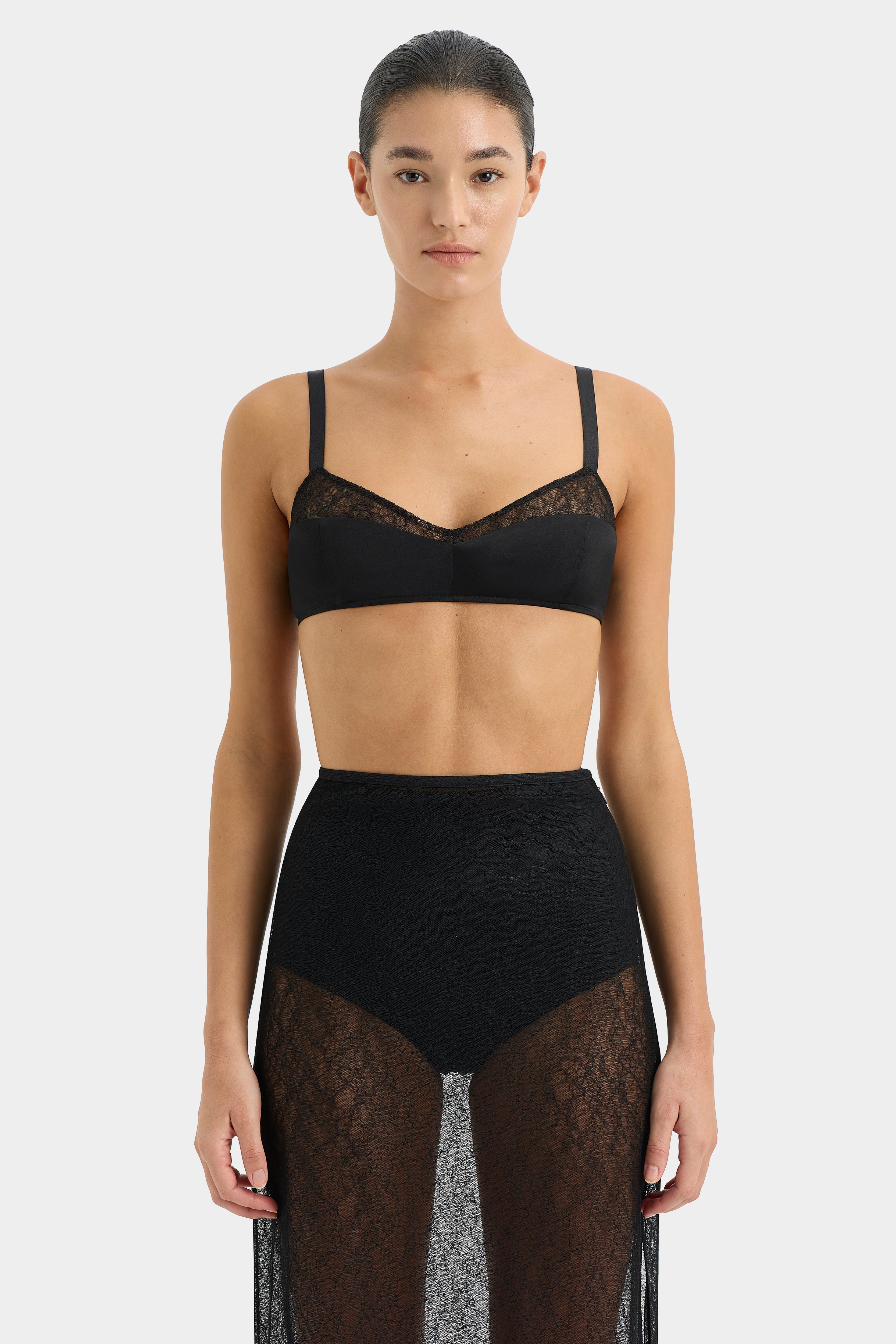 Dunya Comfortable Bralette for Women - Soft Wireless Bra, Seamless Underwear, Black - Perfect for Yoga, Lounge & Everyday Wear