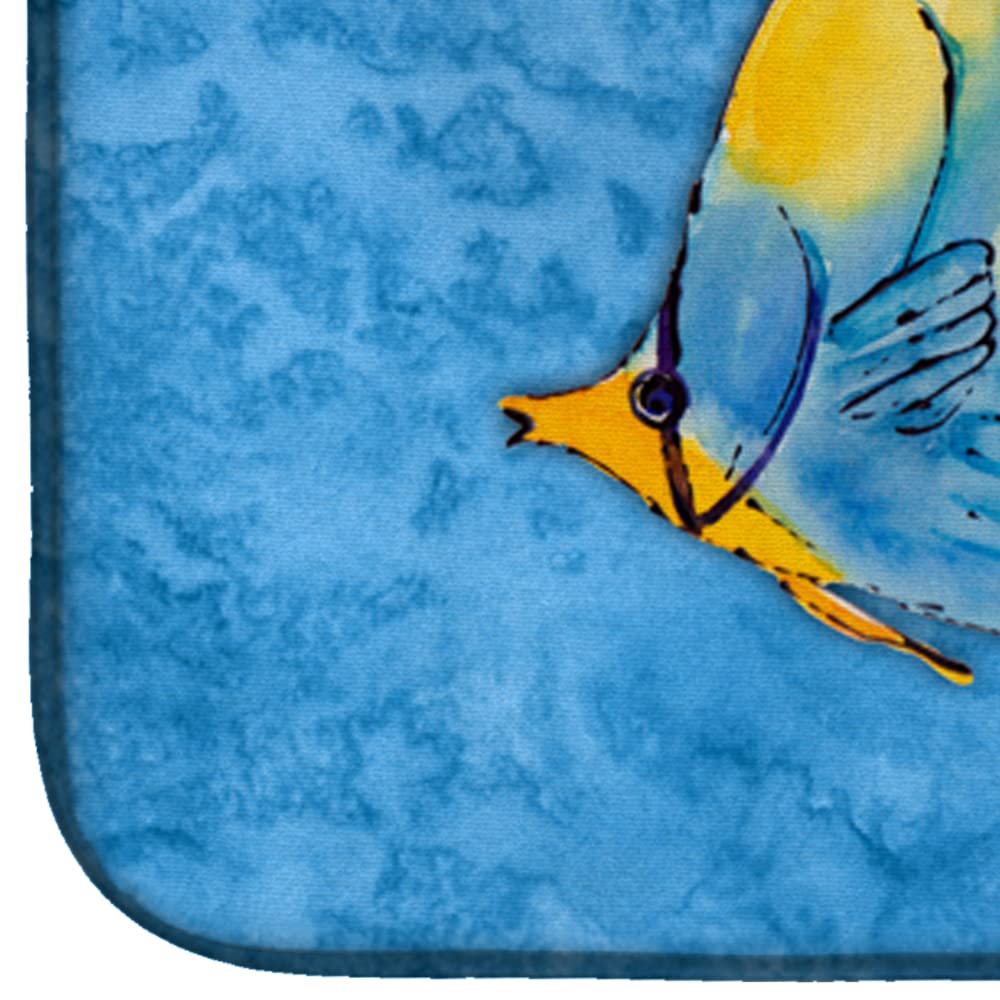 Caroline's Treasures Tropical Fish Dish Drying Mat - Absorbent Kitchen Counter Mat for Dishes, 14x21 Inch Colorful Drainer Pad | Perfect for Kitchen Countertops, Sink Areas & Drying Dishes Safely