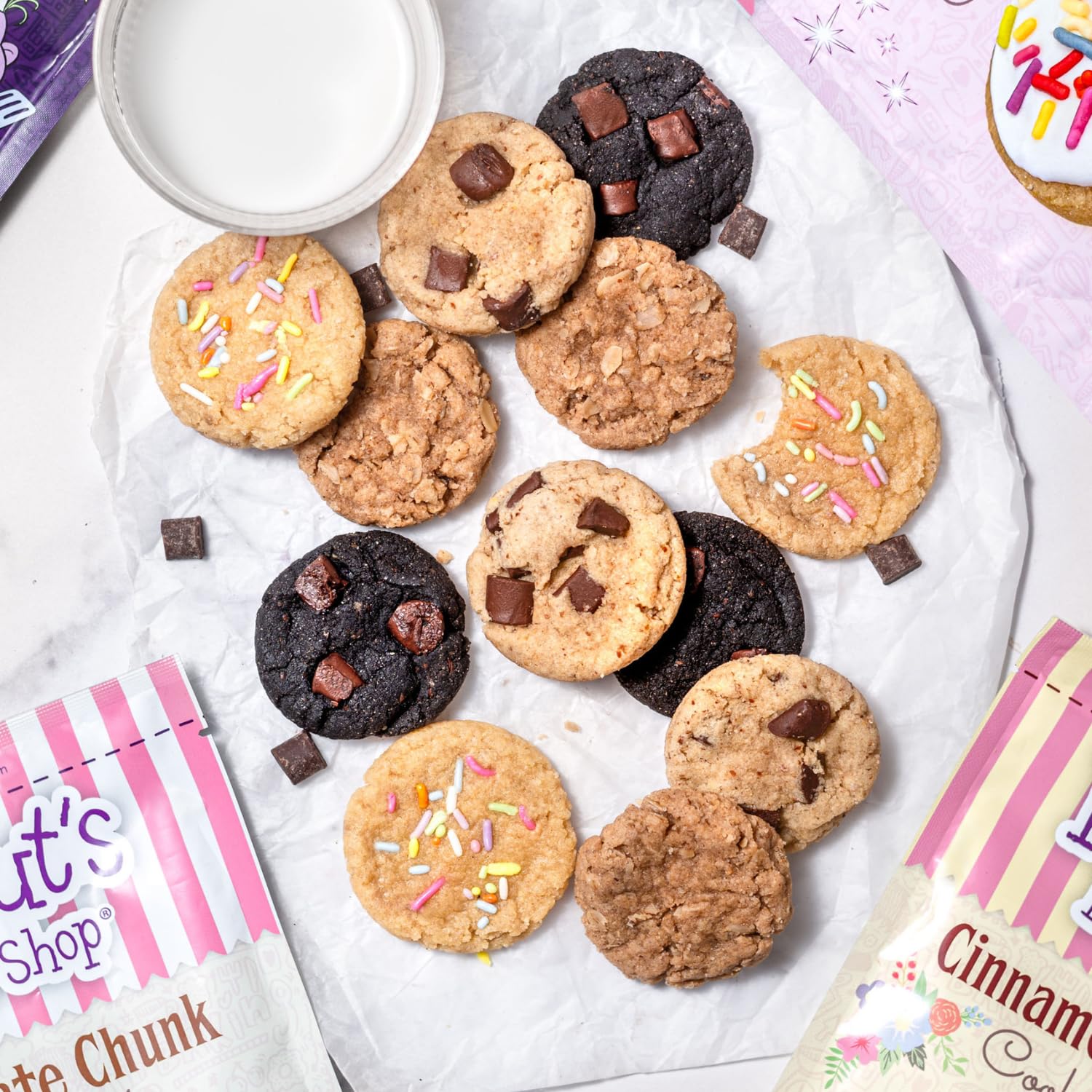 Peanut's Bake Shop Vegan Gluten-Free Cookie Mix Variety Pack - 3 Pack | Non-GMO, Kosher, Plant-Based Baking Mix for Healthy Desserts | Perfect for Holidays, Gifts & Family Baking Activities