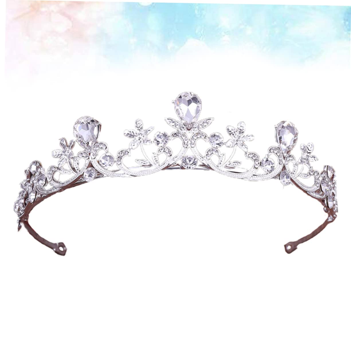 FOMIYES 2-Piece Rhinestone Crown Set - Elegant Bridal Wedding Tiara Headband & Crystal Queen Hairpiece for Women | Princess Accessories for Prom, Pageant, Birthday Party & Special Occasions | Perfect for Brides, Flower Girls & Costume Decorations