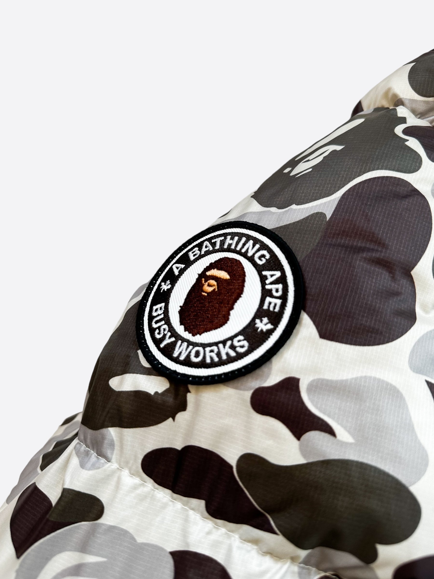 Canada Goose x BAPE Grey Camouflage Crofton Men's Winter Jacket - Waterproof Windproof Parka for Urban Streetwear & Outdoor Adventures
