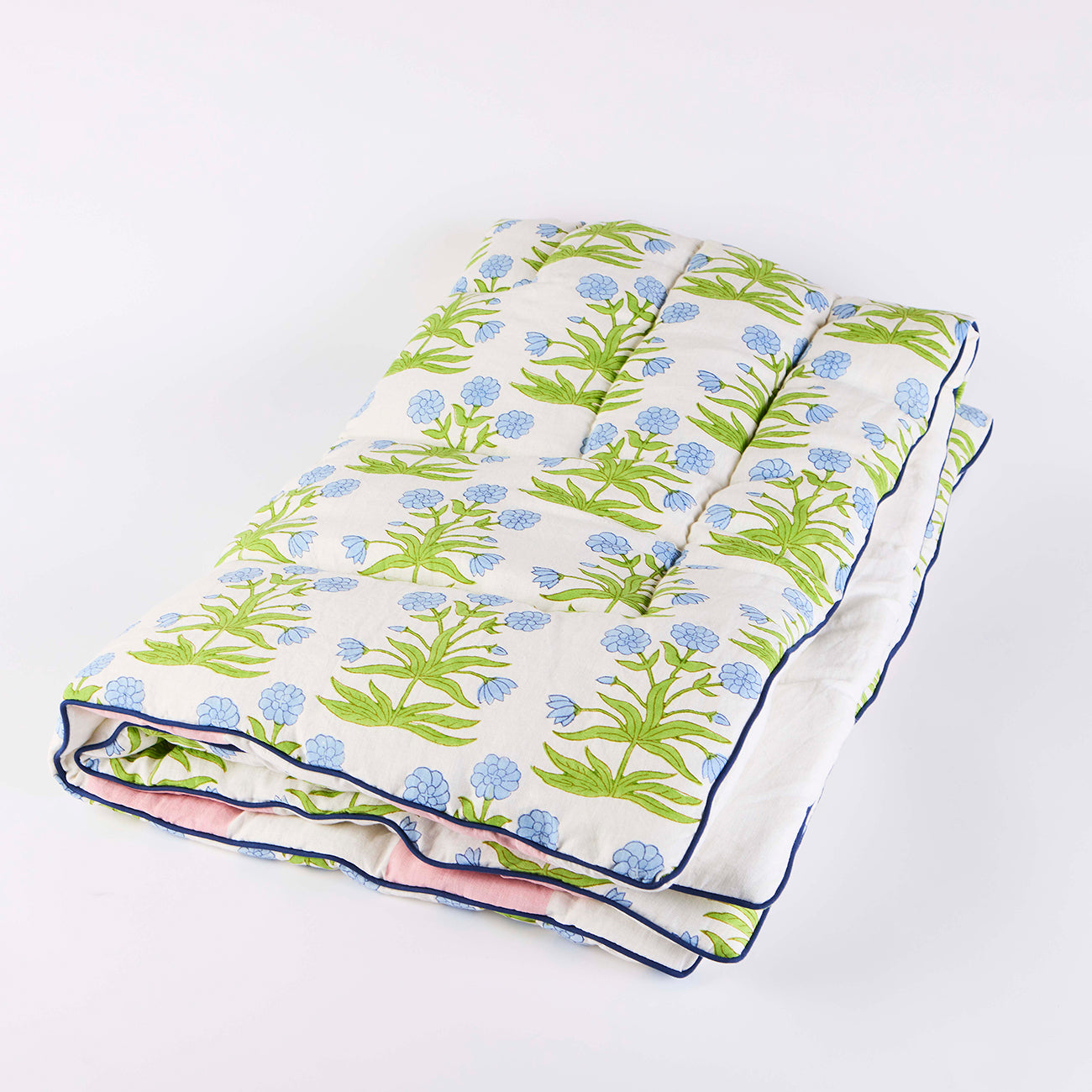 Premium Eiderdown Mughal Sky Pistachio Single Duvet - Ultra Soft & Hypoallergenic for Cozy Bedroom Comfort
