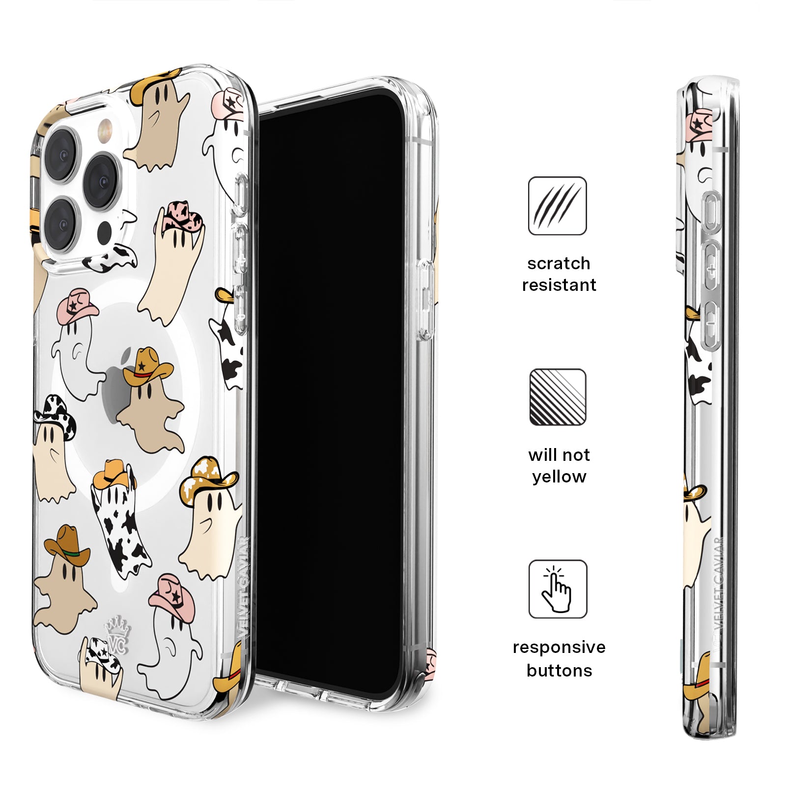Ghosted Cowboys iPhone Case - Premium Protective Cover for iPhone 12/13/14/15 Pro Max - Western Design with Shockproof & Anti-Scratch Features - Perfect for Outdoor Adventures & Western Style Lovers