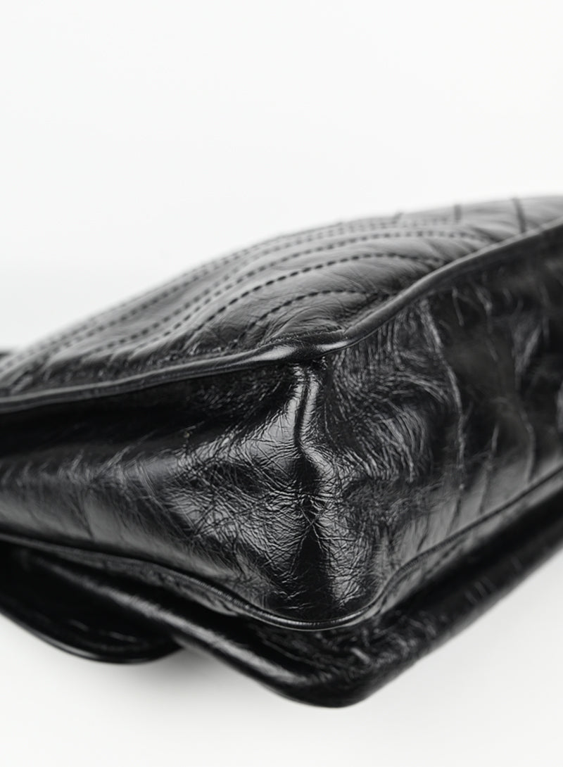 Saint Laurent Niki Medium Black Leather Handbag - Luxury Crossbody Bag for Women, Perfect for Work, Travel & Evening Events