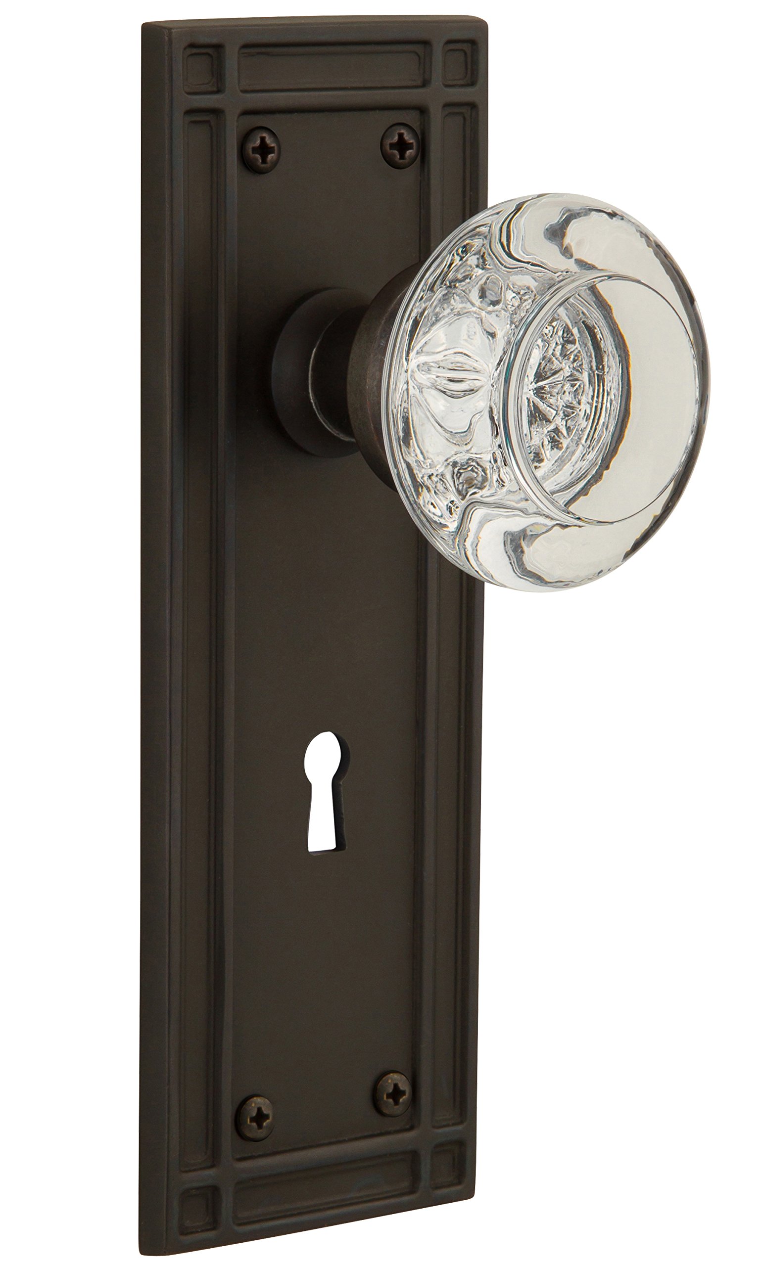 Vintage Mission Style Glass Cabinet Knob - 2.25