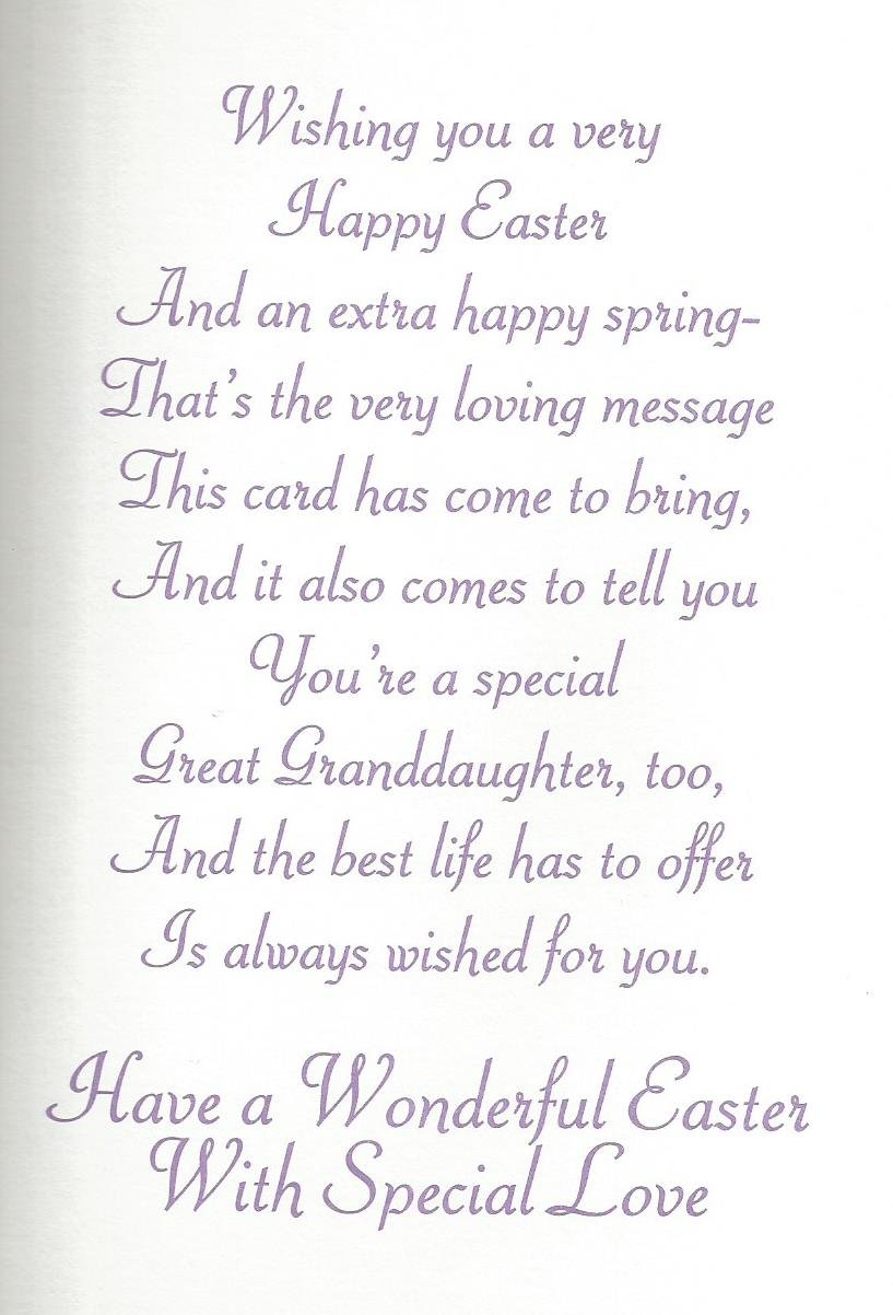 Happy Easter Gifts for Great Granddaughters - Personalized Easter Card & Keepsake for Special Family Moments - Perfect for Easter Celebrations, Family Gatherings & Memory Making