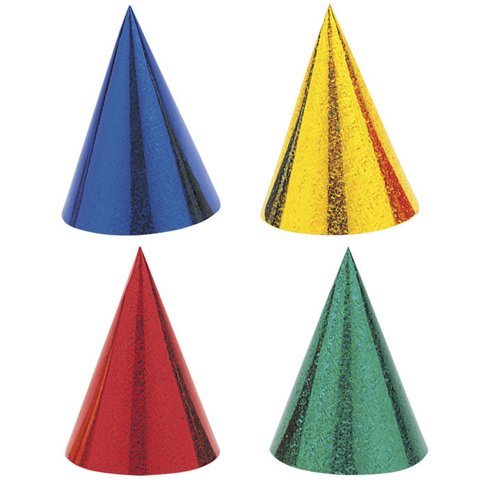 Vibrant Colorful Party Hats for Birthday Celebrations, Festive Events & Costume Parties - Bulk Pack of 12 Assorted Styles
