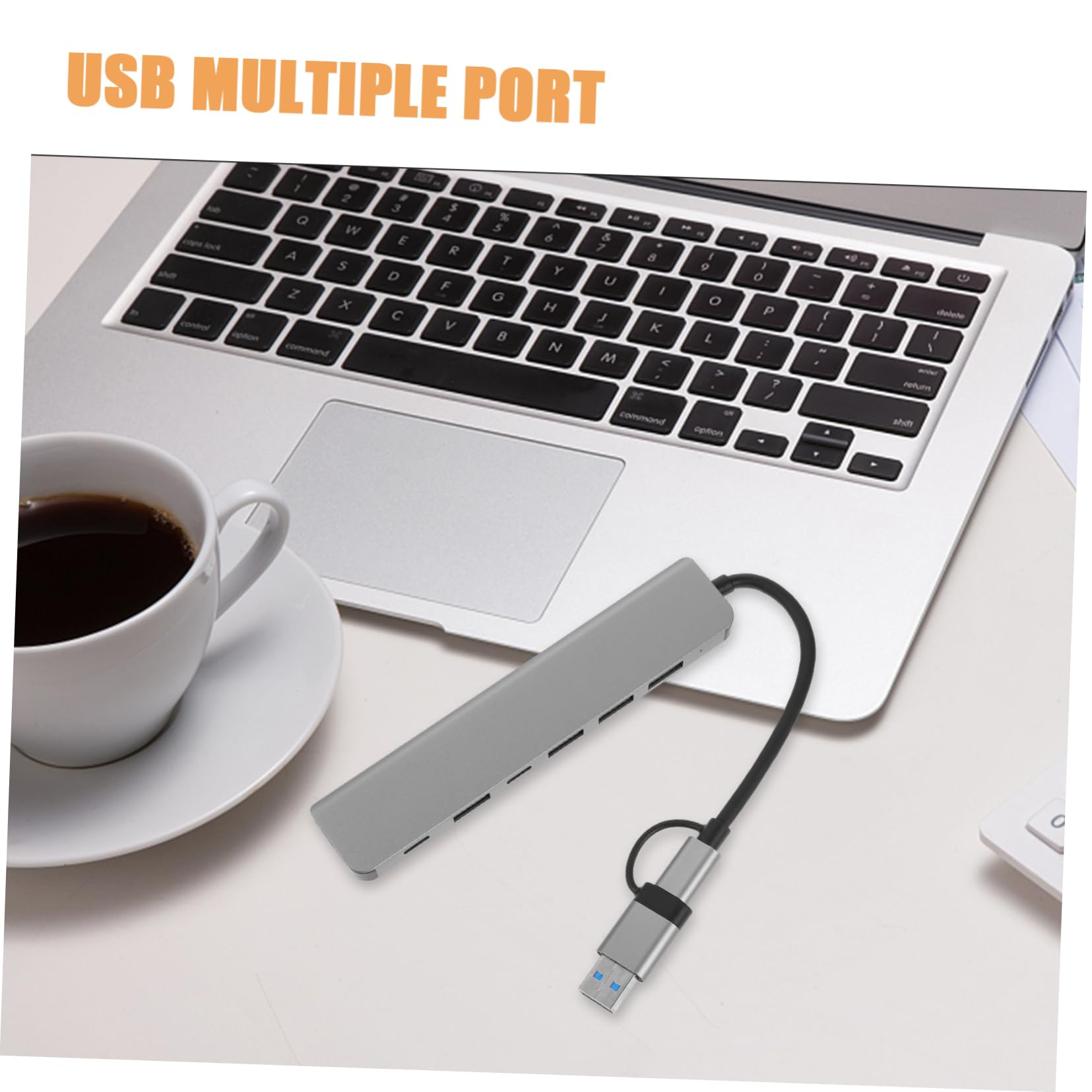 HOMSFOU 7-in-1 USB Hub for Laptop - USB C Adapter with Multiple Ports, USB Extension Hub for Notebook Computer - Perfect for Home Office, Gaming & Travel Accessories